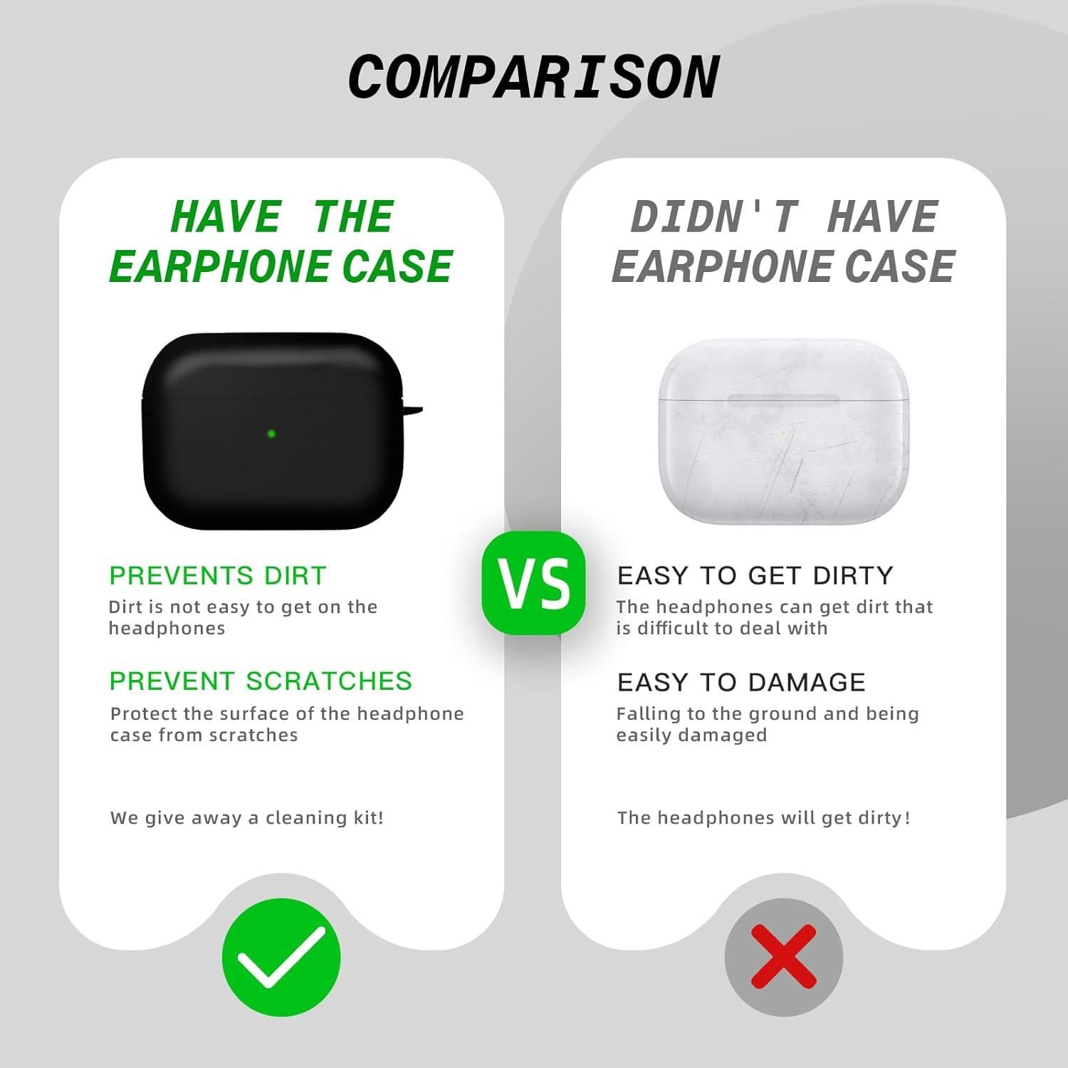 Funda de Silicona MysticHome para AirPods Pro 3 - Negra