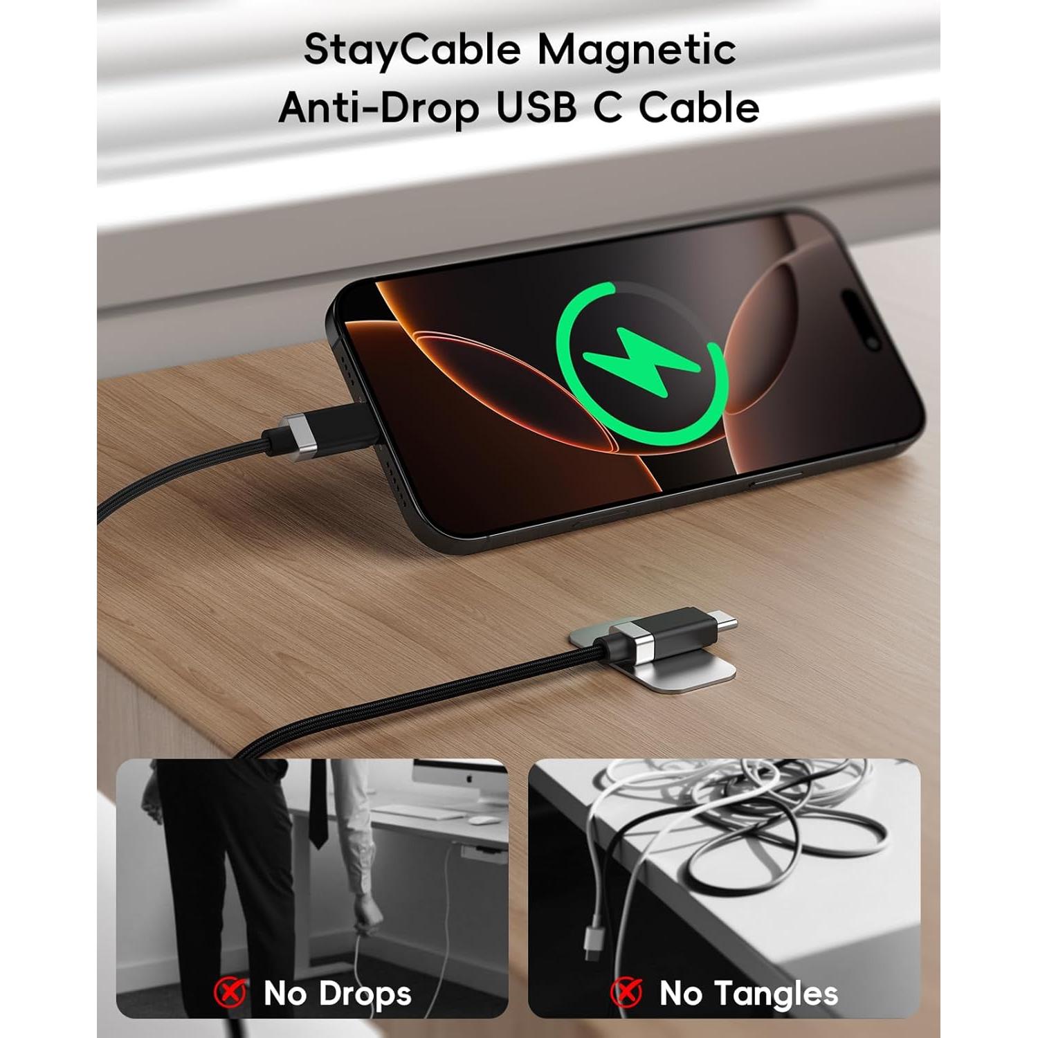 Cable USB A a USB C Magtame StayCable 1.52m Carga Rápida 3A