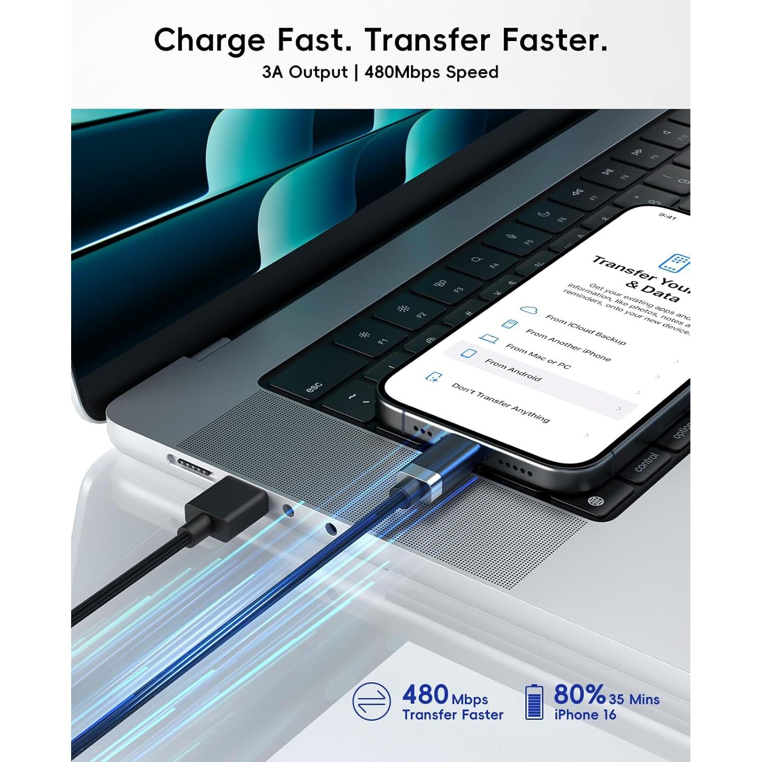 Cable USB A a USB C Magtame StayCable 1.52m Carga Rápida 3A