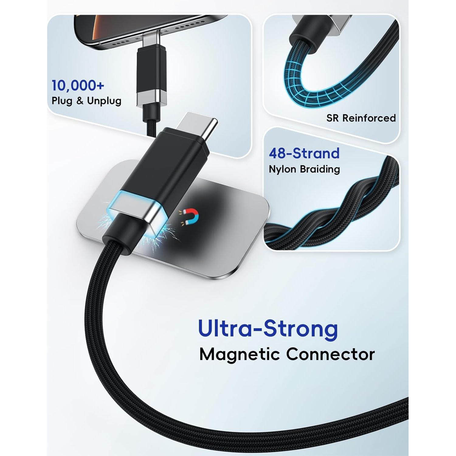 Cable USB A a USB C Magtame StayCable 1.52m Carga Rápida 3A