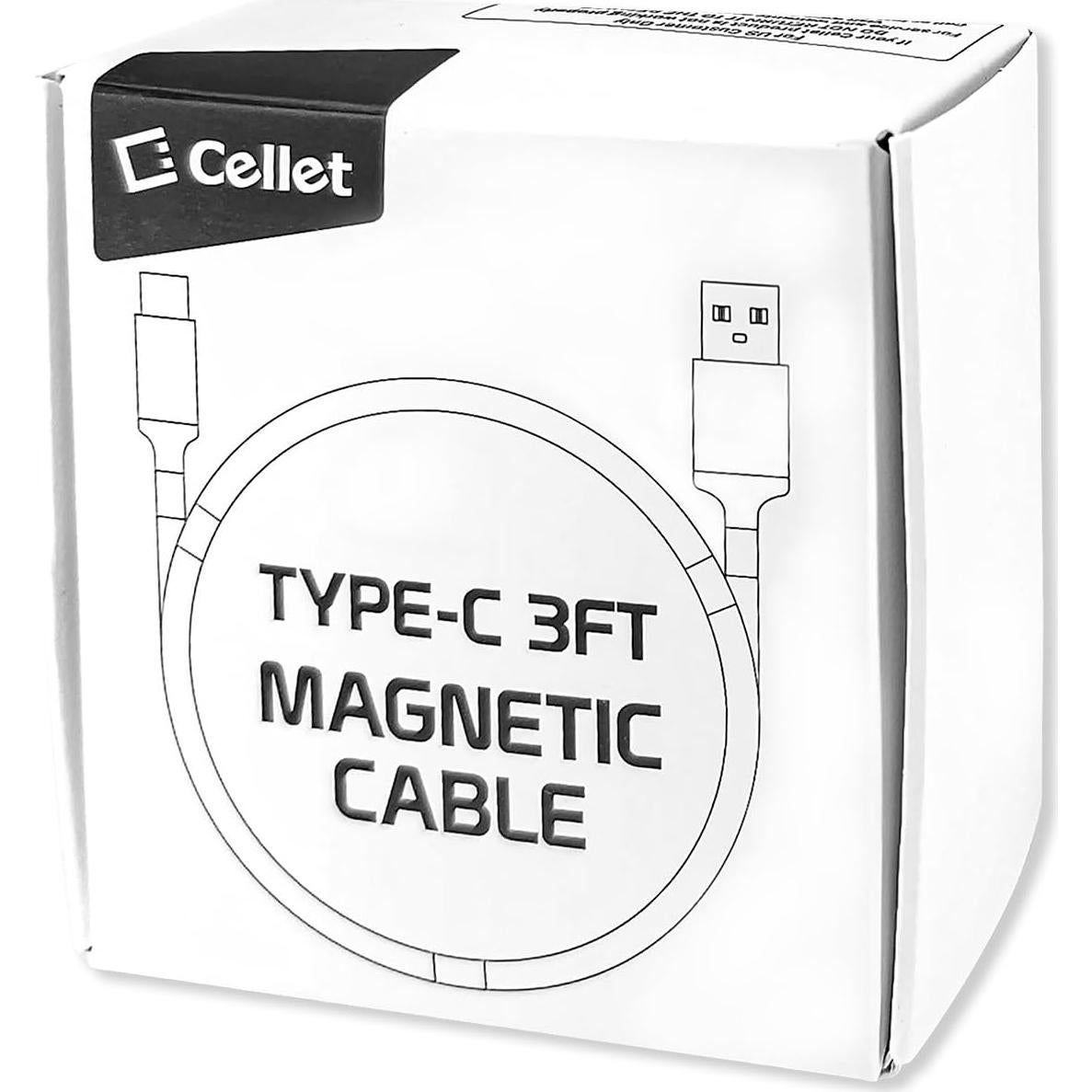 Cable de carga magnético autovolvente Cellet USB-C 1m