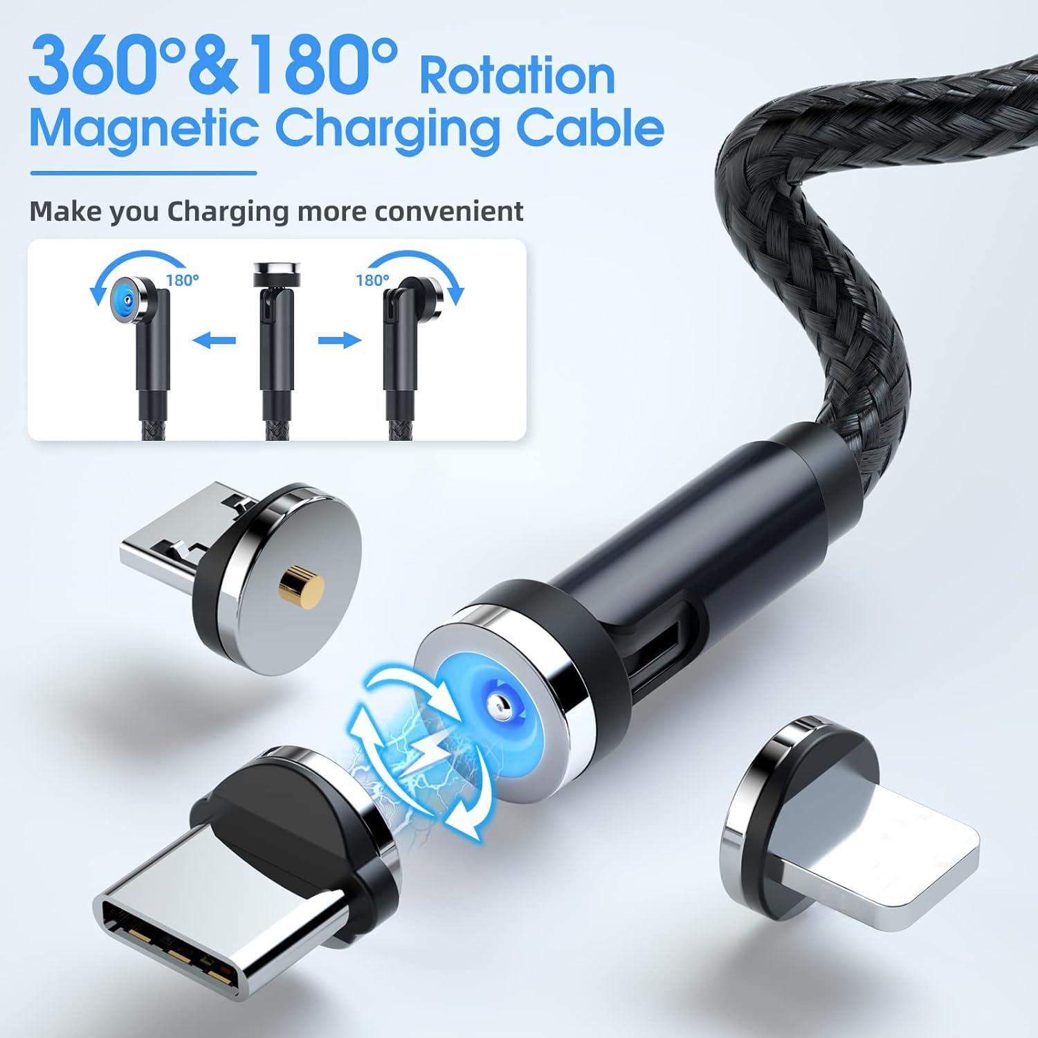 Cable de Carga Magnético 3 en 1 Bojianxin 7 Piezas 0.5m a 3m