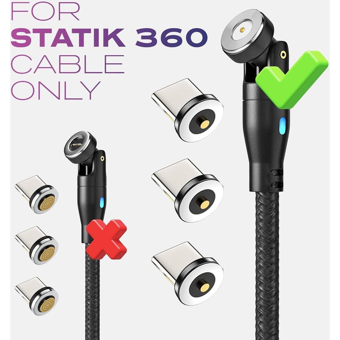 Conector Magnético USB-C Statik - Paquete de 3 Adaptadores