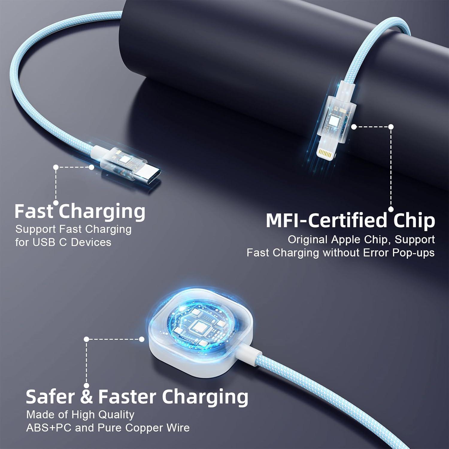 Cable de Carga Magnético 3 en 2 Quanlex 1.8M Carga Rápida