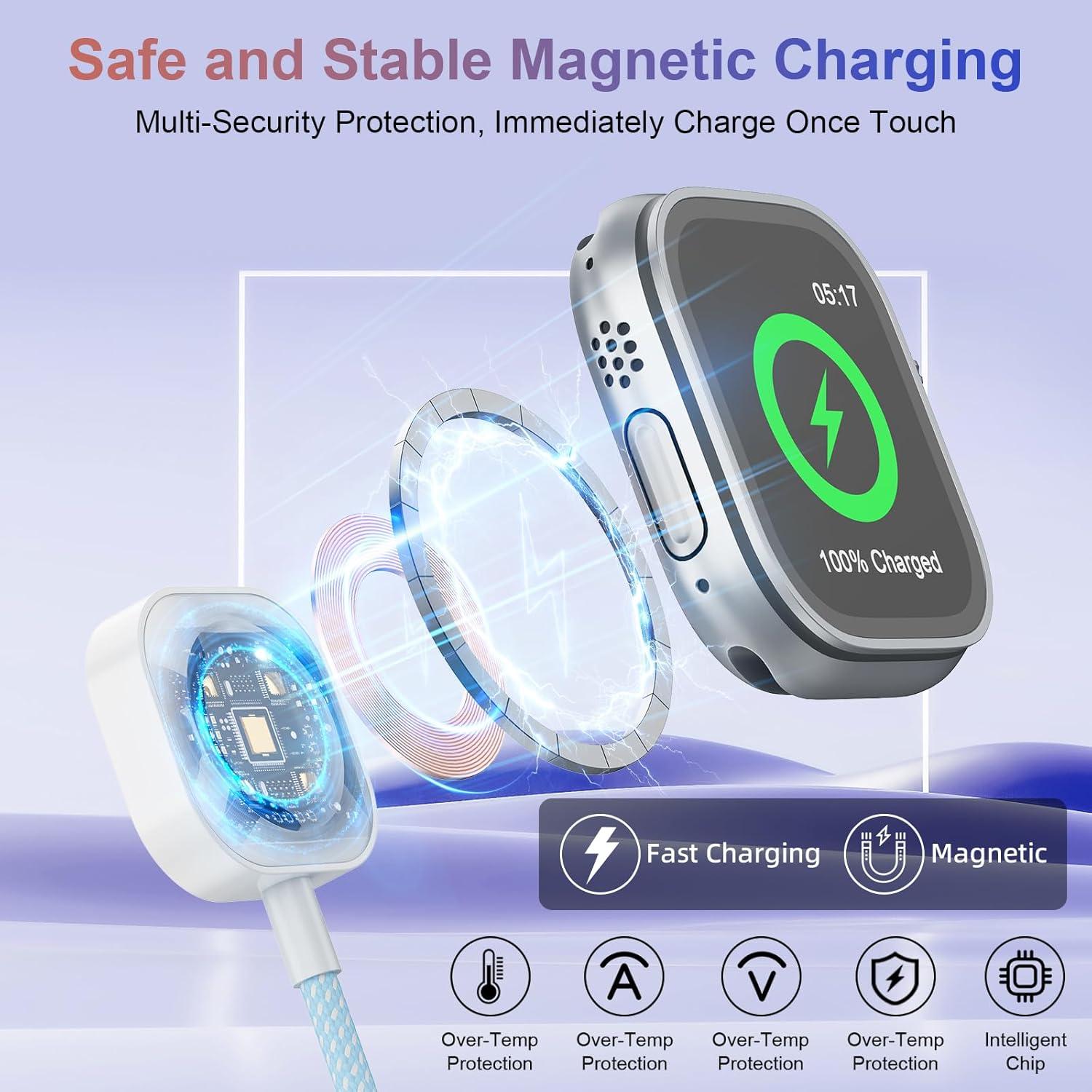 Cable de Carga Magnético 3 en 2 Quanlex 1.8M Carga Rápida