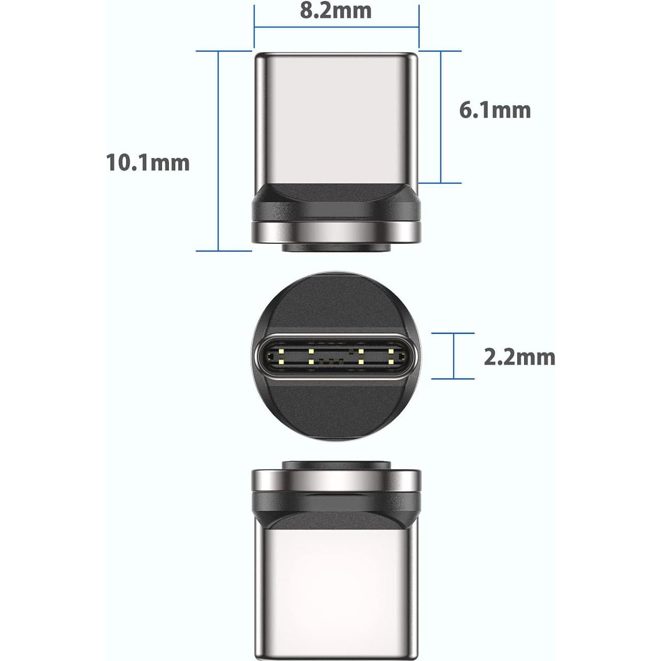 Adaptador Magnético de Carga Rápida Tipo C 9Pin A.S - 60W