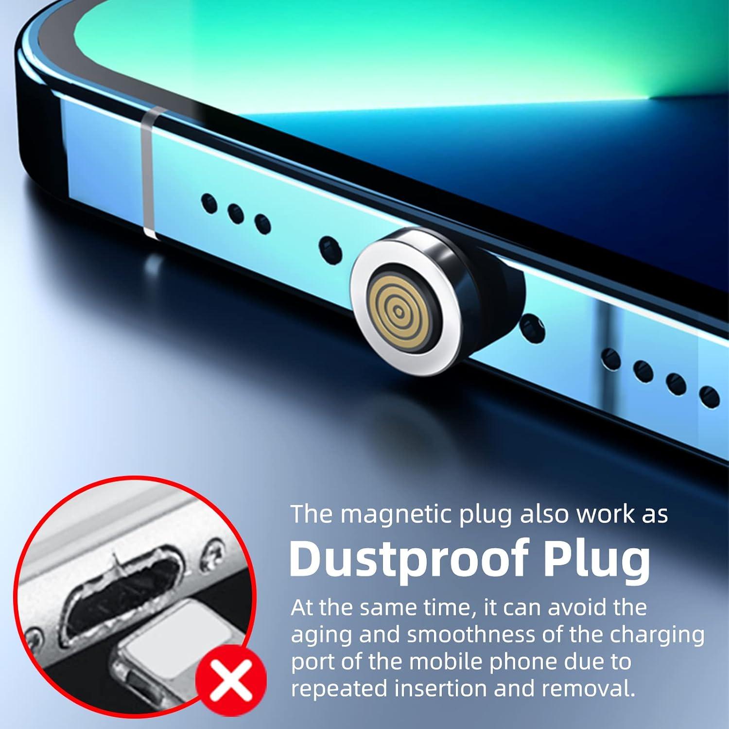 Adaptador Magnético USB C Ankndo [Paquete de 4] 360°