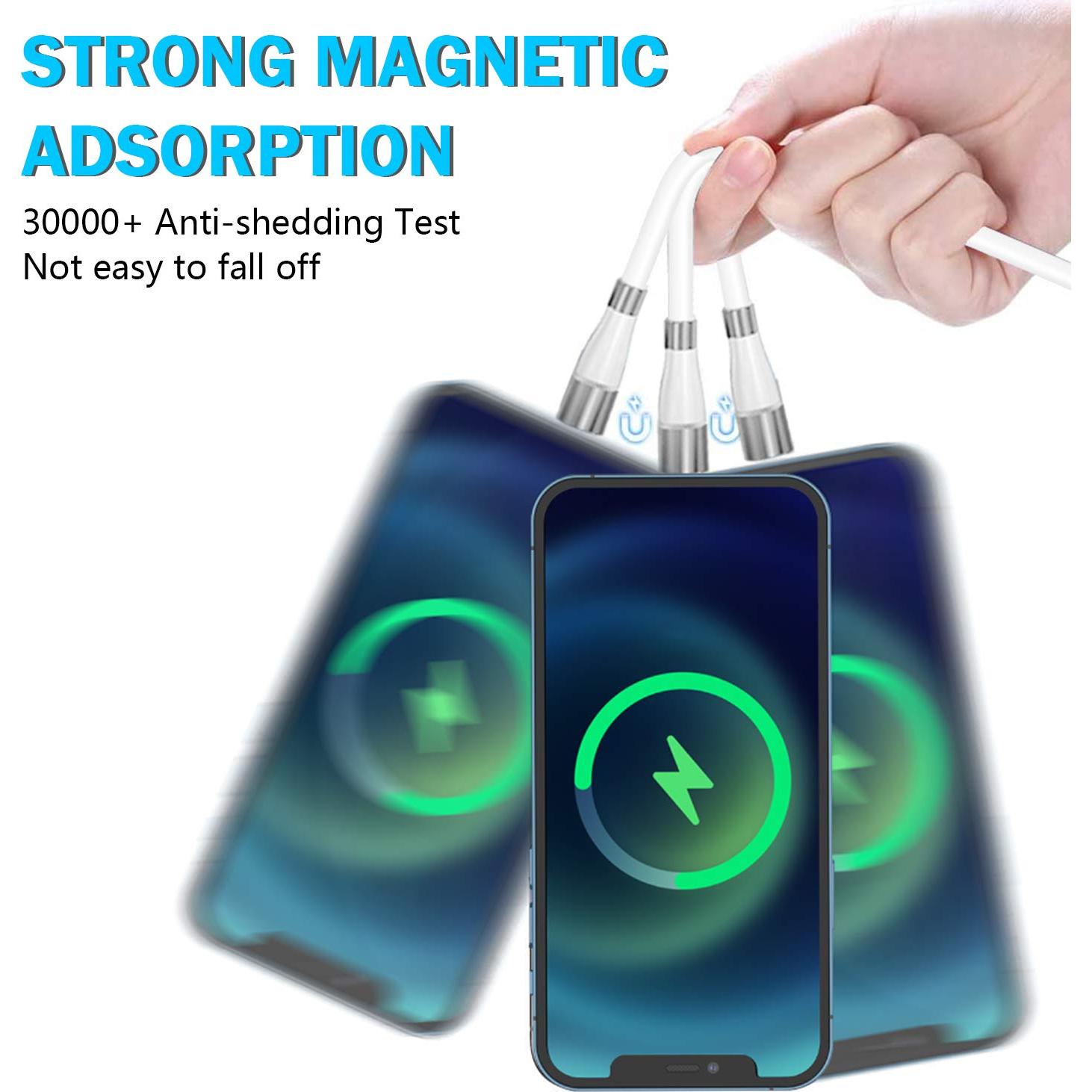 Cable de Carga Magnético AICase 3 en 1 0.9m Carga Rápida