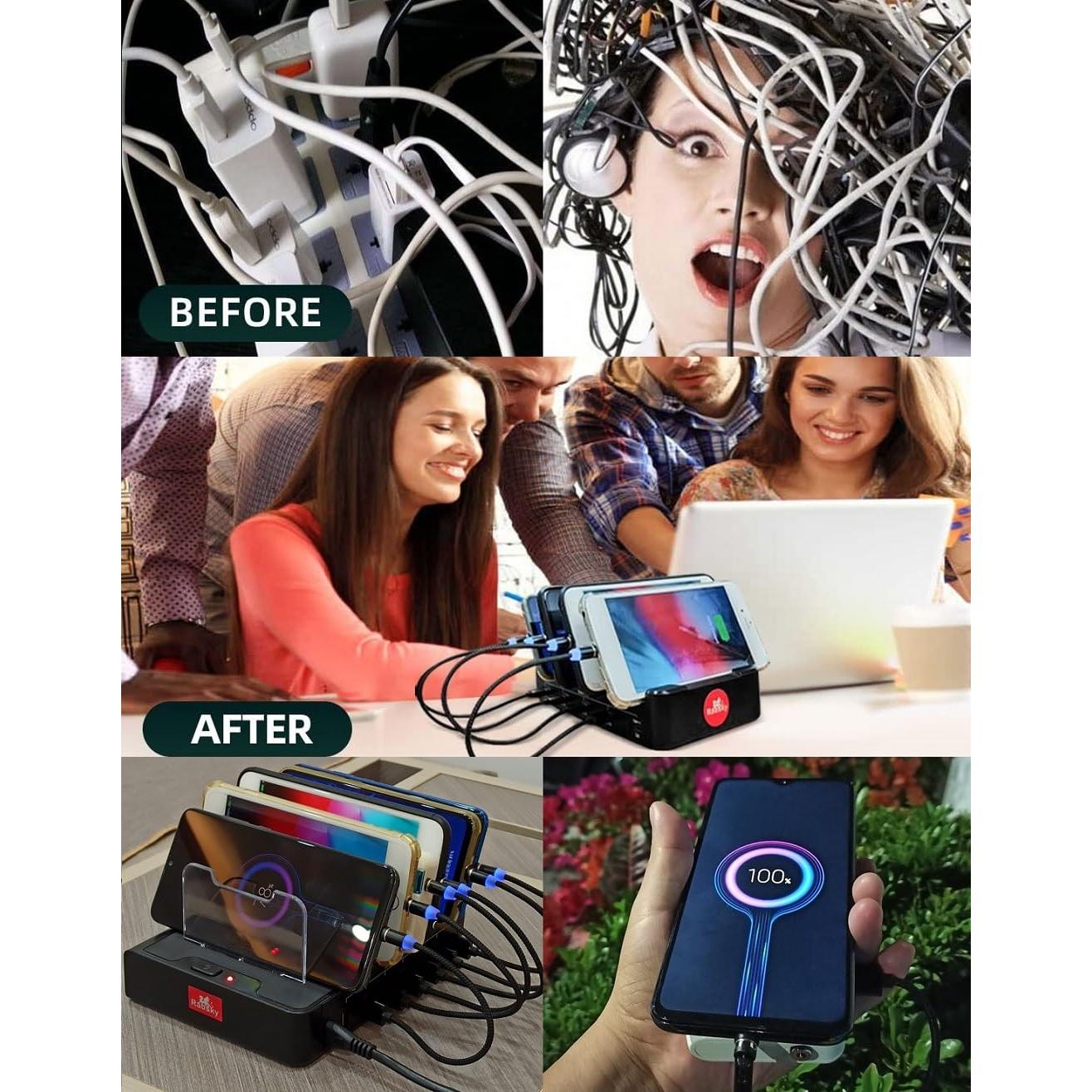 Puntas de Carga Magnéticas 15pcs Raosky USB-C/iOS/Micro