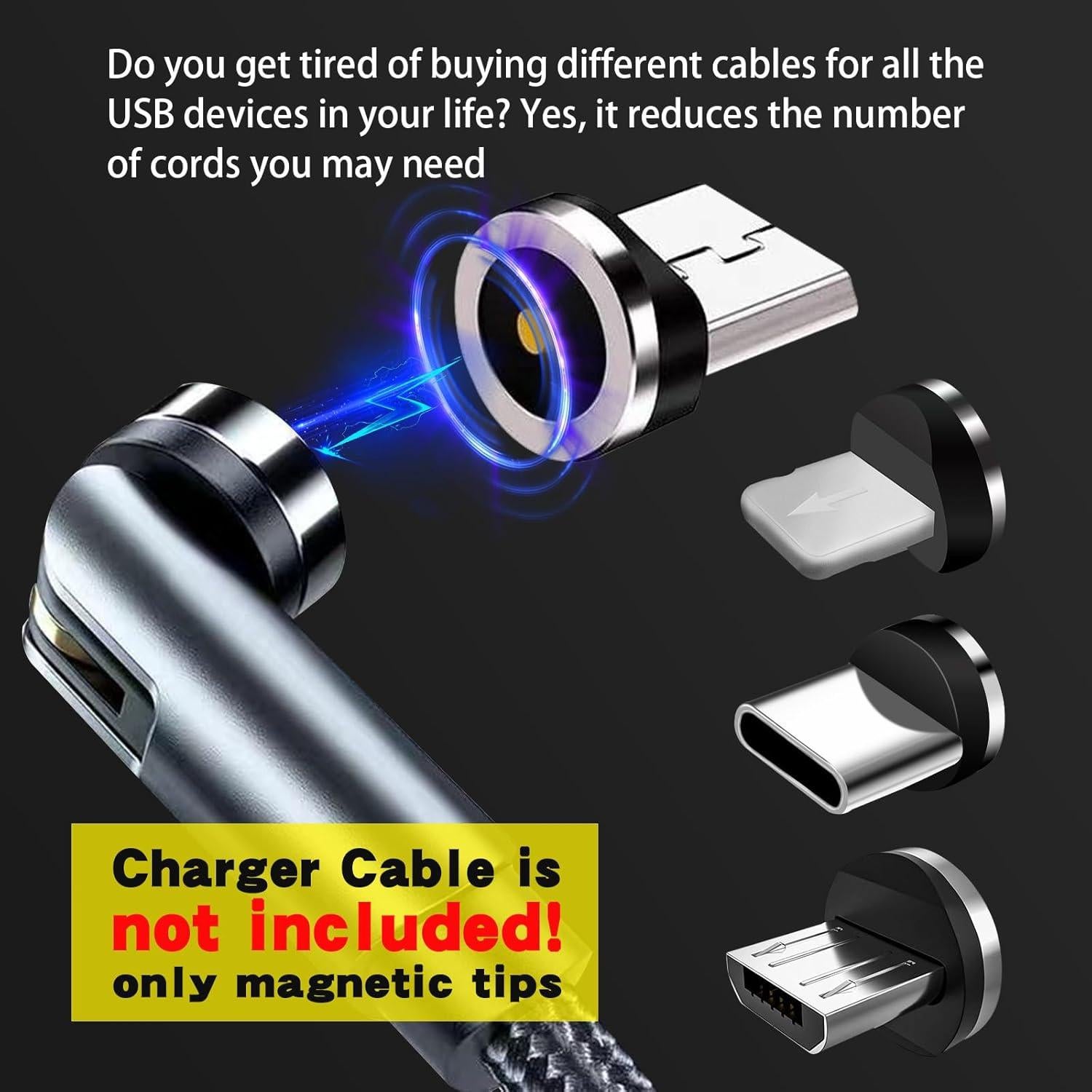 Consejos de Carga Magnética ZZTBTNO 12 Piezas 1 Pin