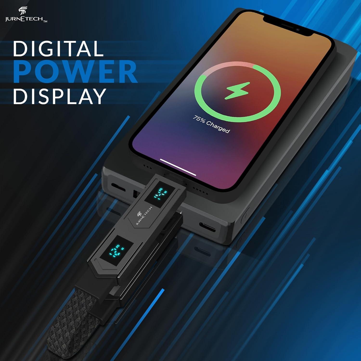 Cable de carga múltiple magnético JURNETECH 4 en 1 65W LED