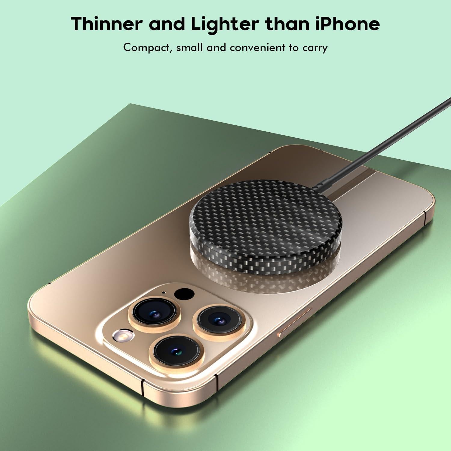 Cargador Inalámbrico Magnético Apple Mag-Safe 15W 2M Negro