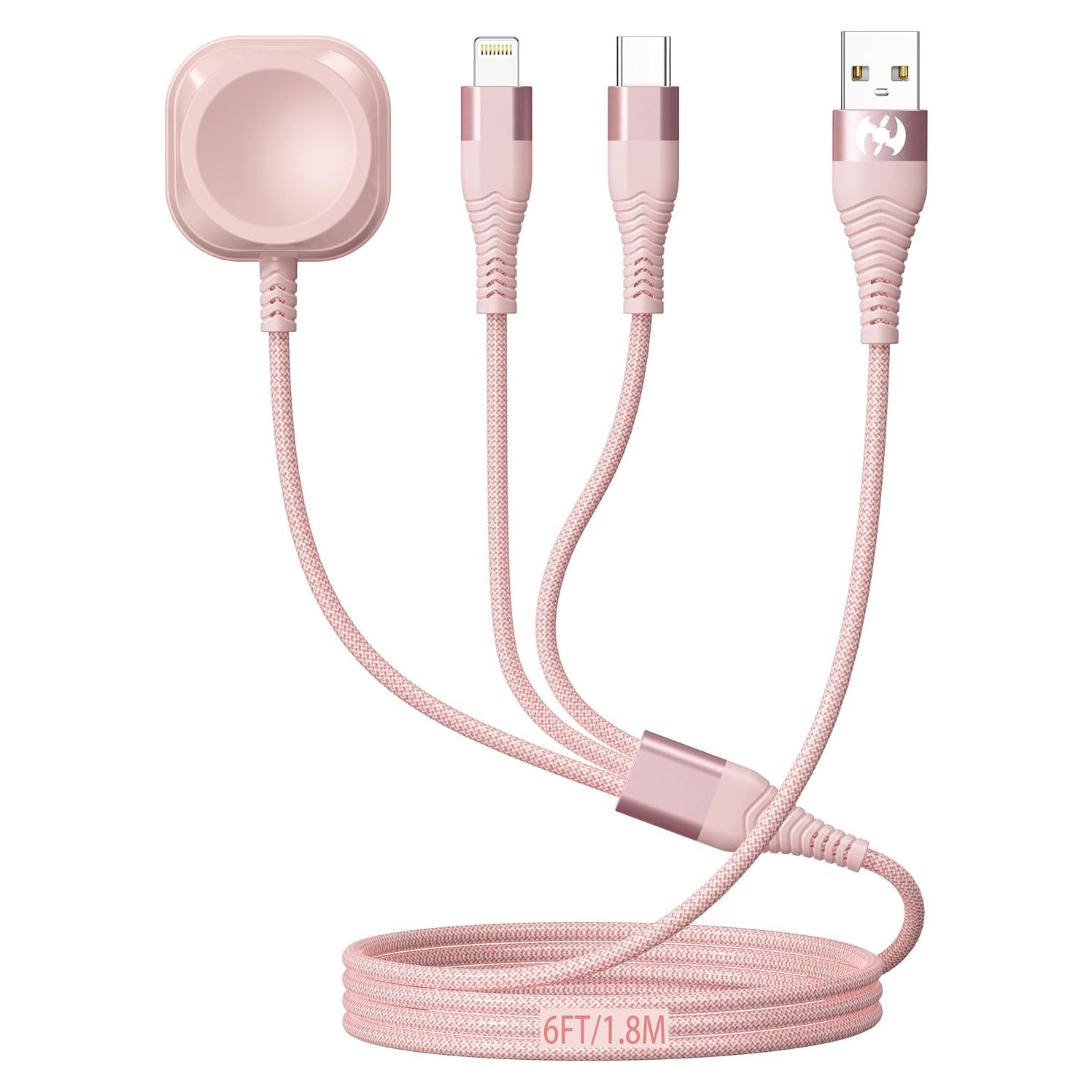 Cable de Carga Múltiple 3 en 1 Xnewcable 1.83m USB-C Lightning