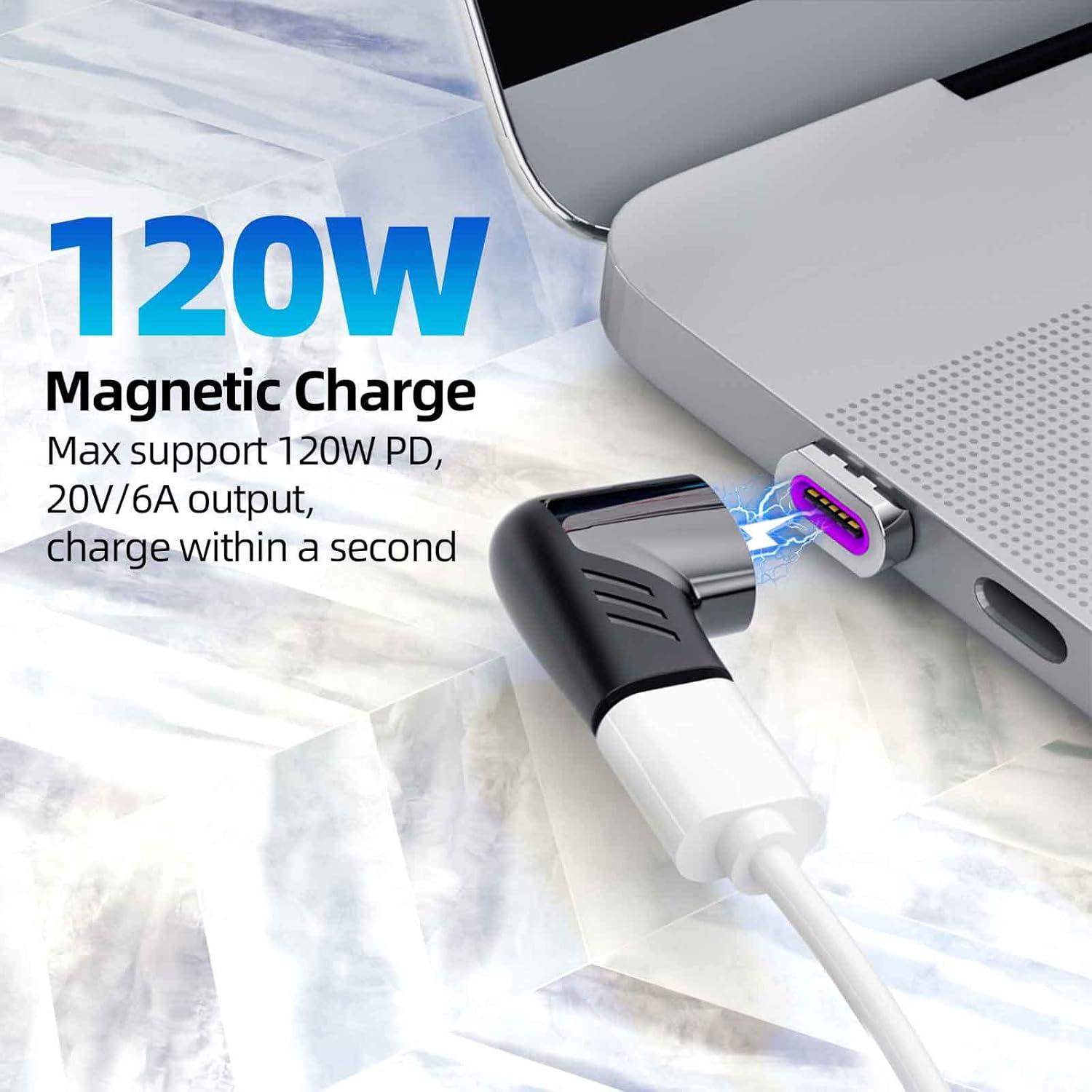 Adaptador USB C Magnético Sisyphy 100W 480Mbps Negro