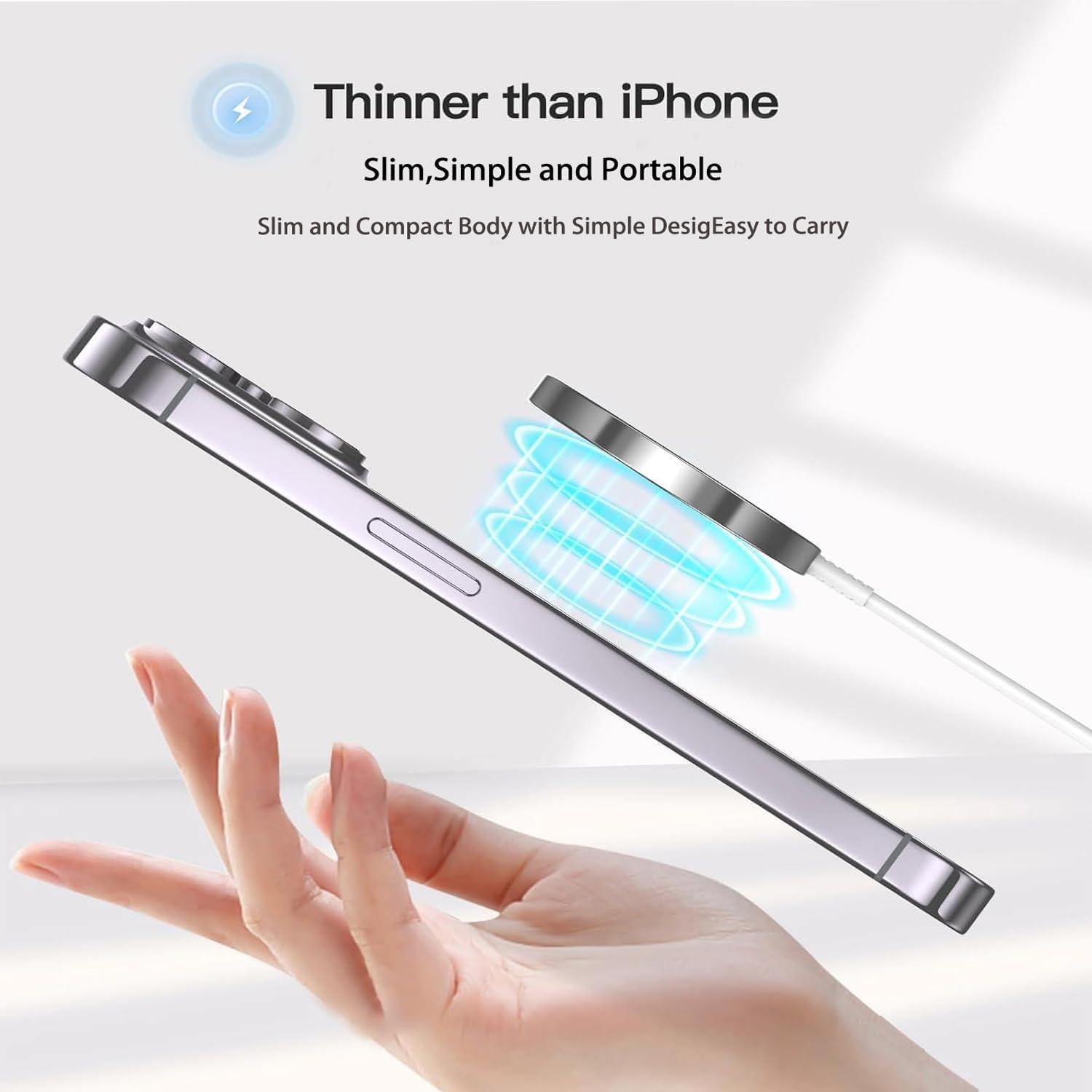 Cargador Inalámbrico Magnético 15W USB-C 10FT para iPhone