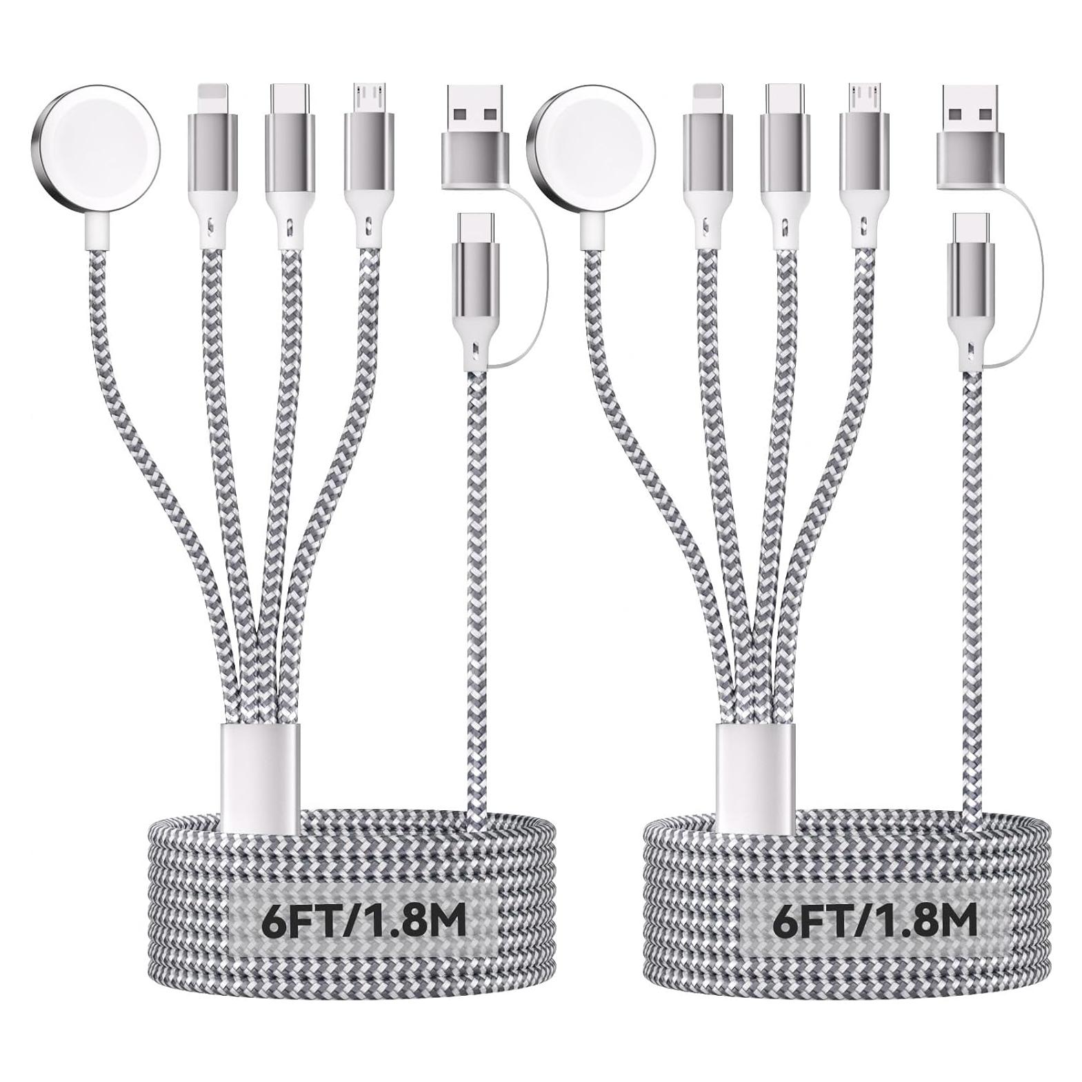 Cargador Rápido 4 en 2 Homailida 1.8m para iWatch y iPhone