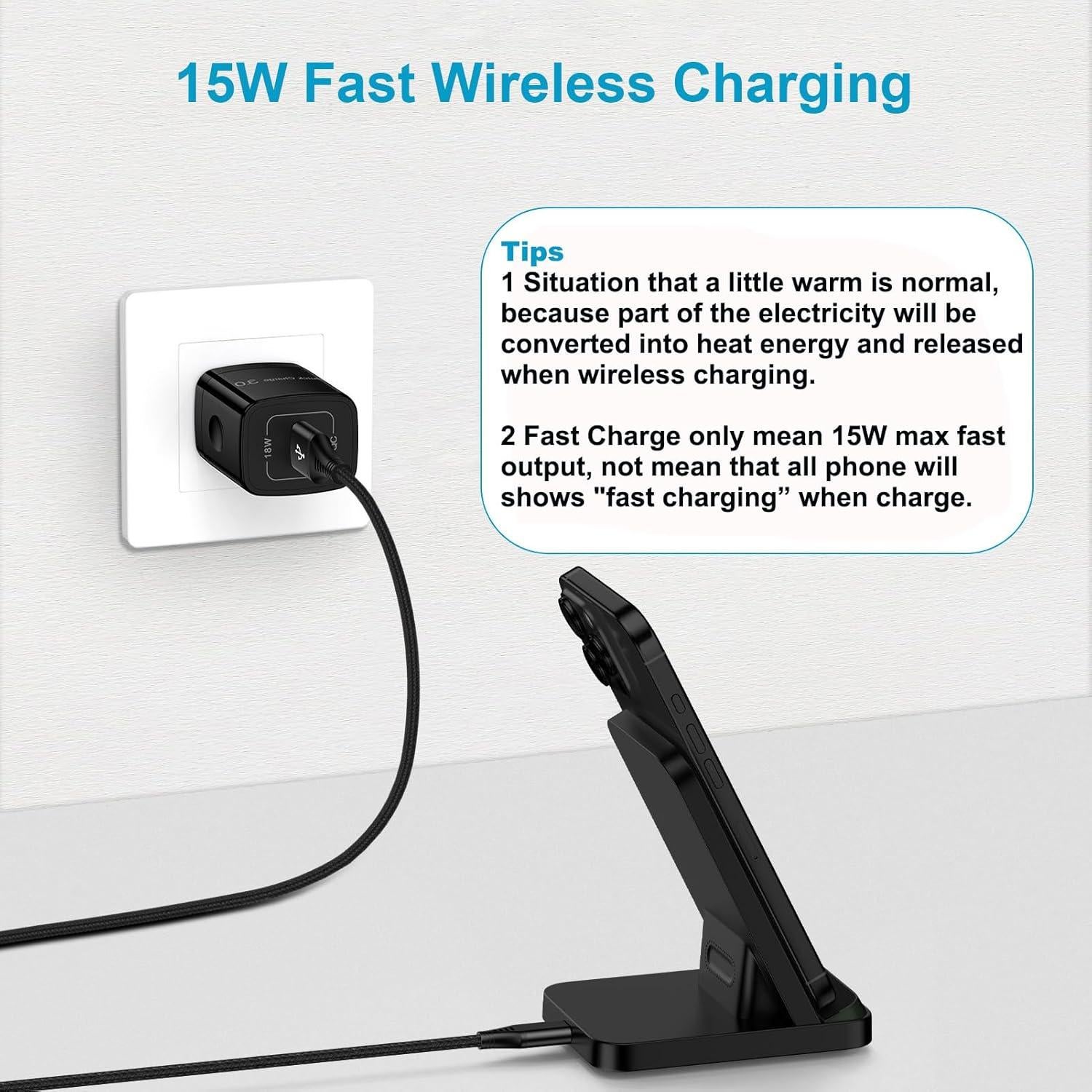 Soporte de Carga Inalámbrica 15W Motorola Razr Edge G Power