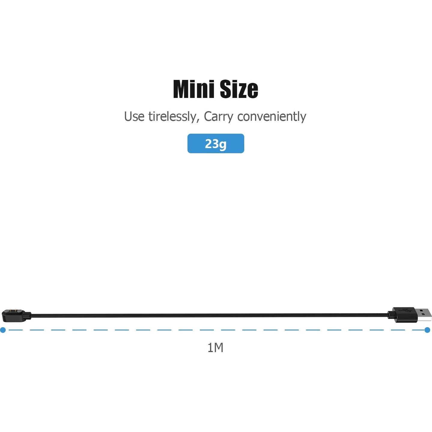 Cargador Magnético USB 2-Pack 1m para Reloj Letsfit YAMAY