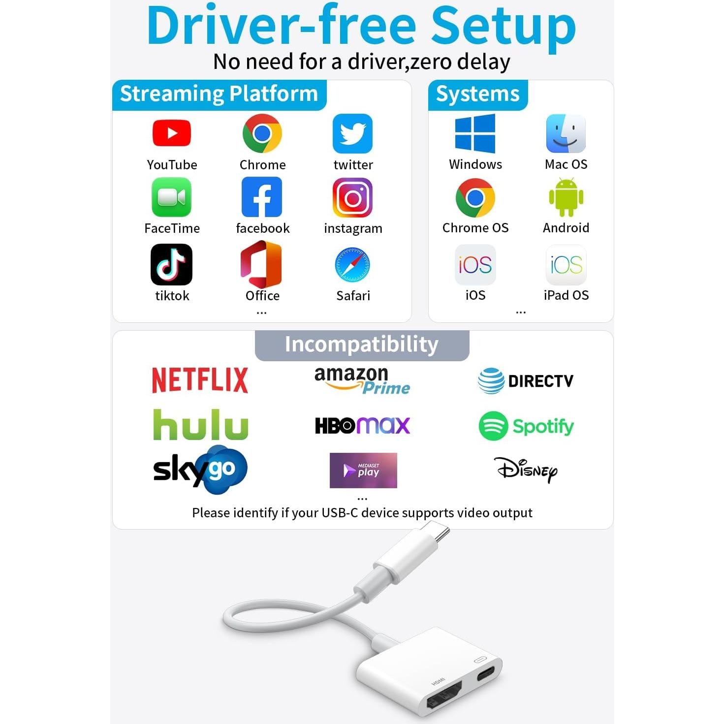 Apple MFi Certified USB C to HDMI Adapter, 4K UHD Type-C to HDMI Digital AV Converter with 100W PD Fast Charging & Screen Mirroring for iPhone 17/16/15, MacBook, iPad, iMac, Galaxy, Surface, Dell, HP