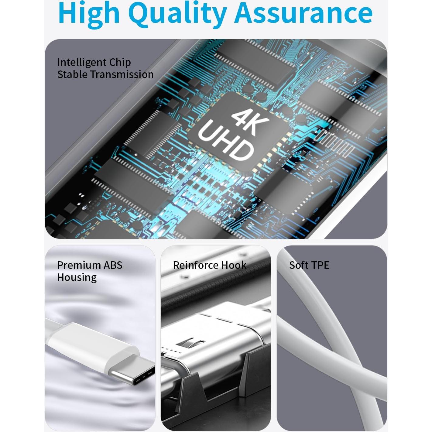 Apple MFi Certified USB C to HDMI Adapter, 4K UHD Type-C to HDMI Digital AV Converter with 100W PD Fast Charging & Screen Mirroring for iPhone 17/16/15, MacBook, iPad, iMac, Galaxy, Surface, Dell, HP