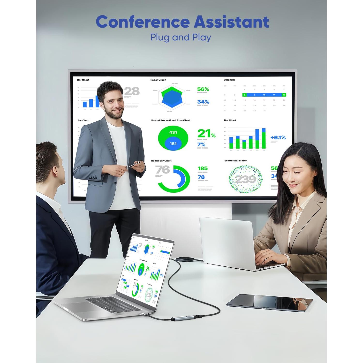 Adaptador USB C a HDMI 4K 60Hz DoroJepi para MacBook y iPhone