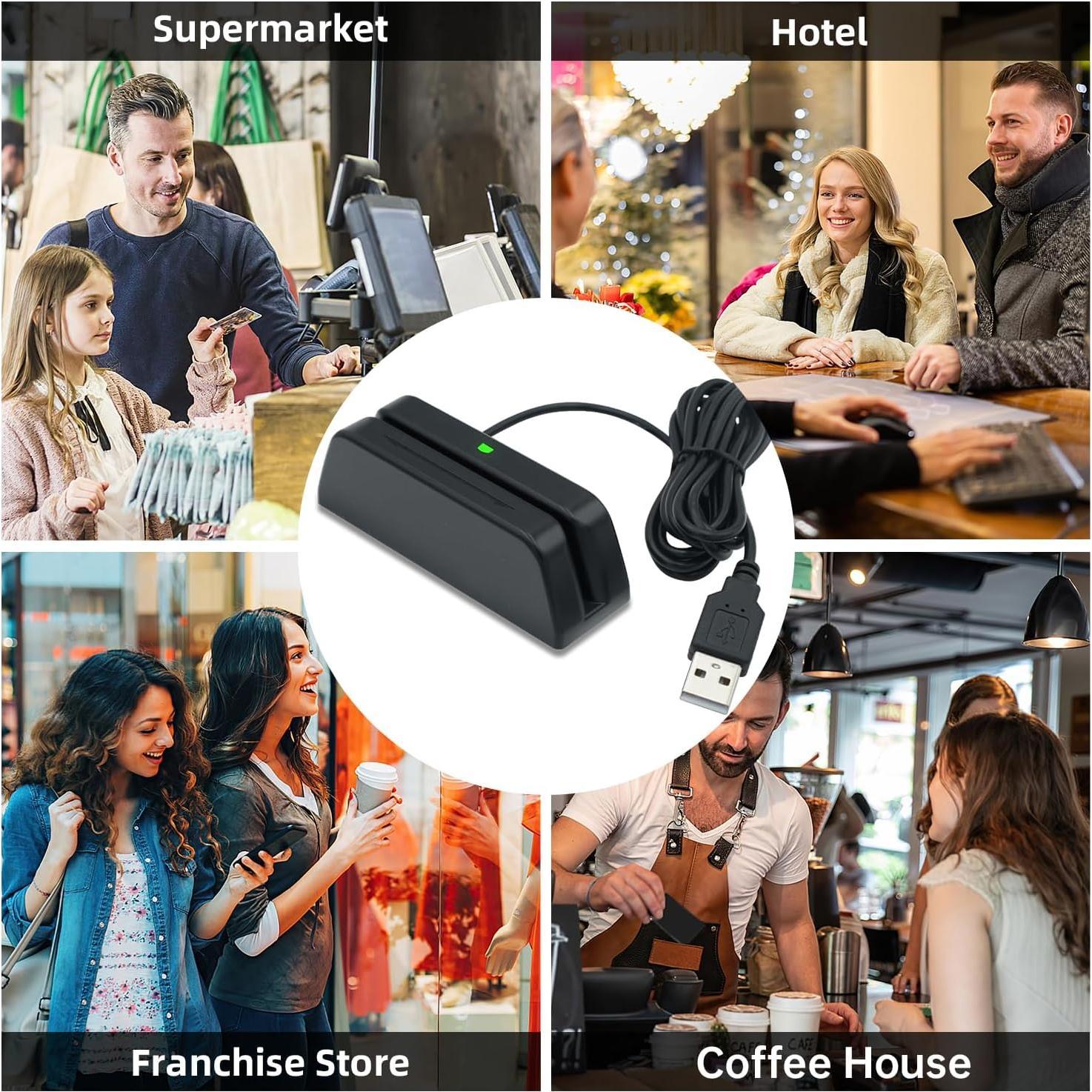 Lector de Tarjetas Magnéticas MSR123 para POS - 3 Pistas