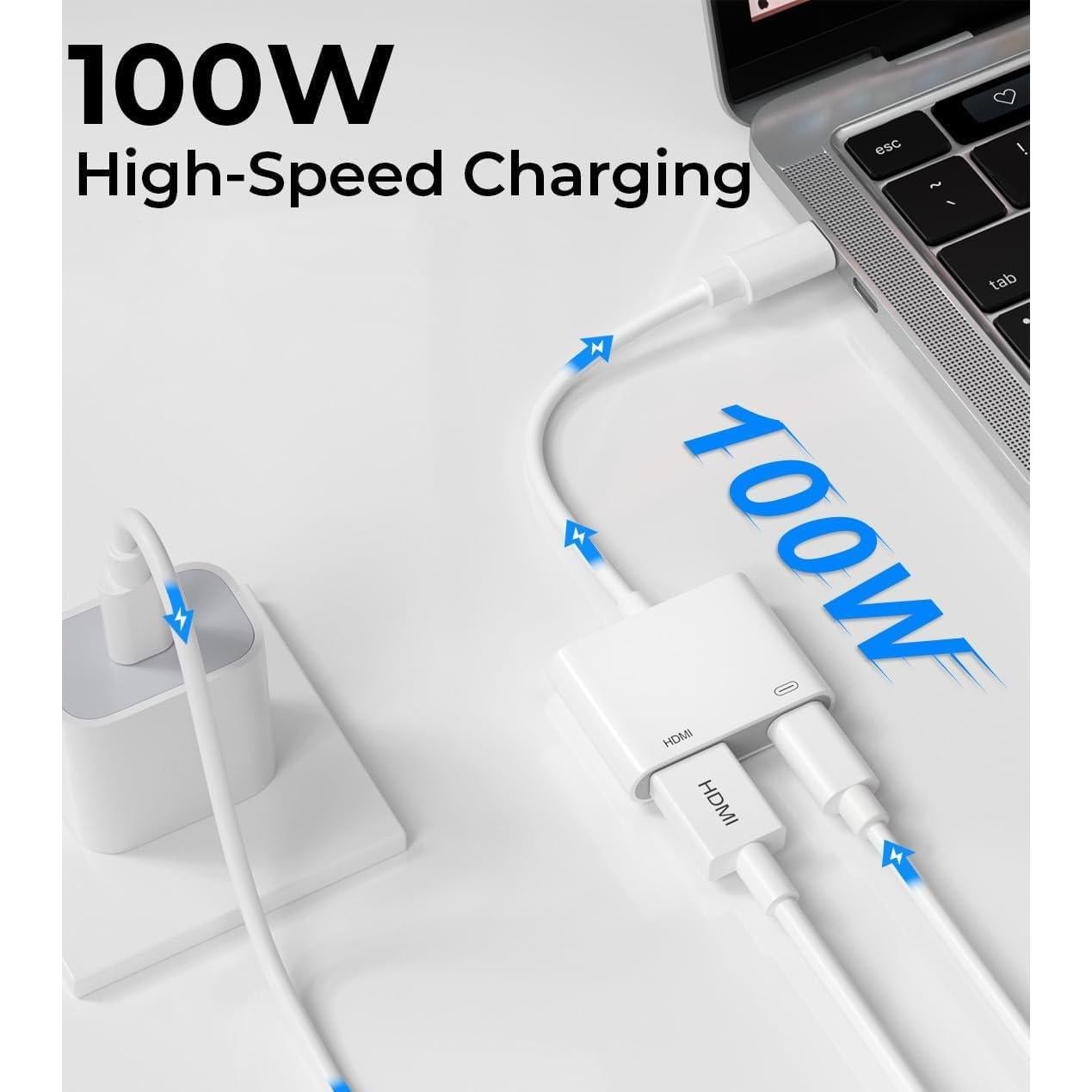 Adaptador USB-C a HDMI 4K 60Hz MFi Apple para iPhone 15/16