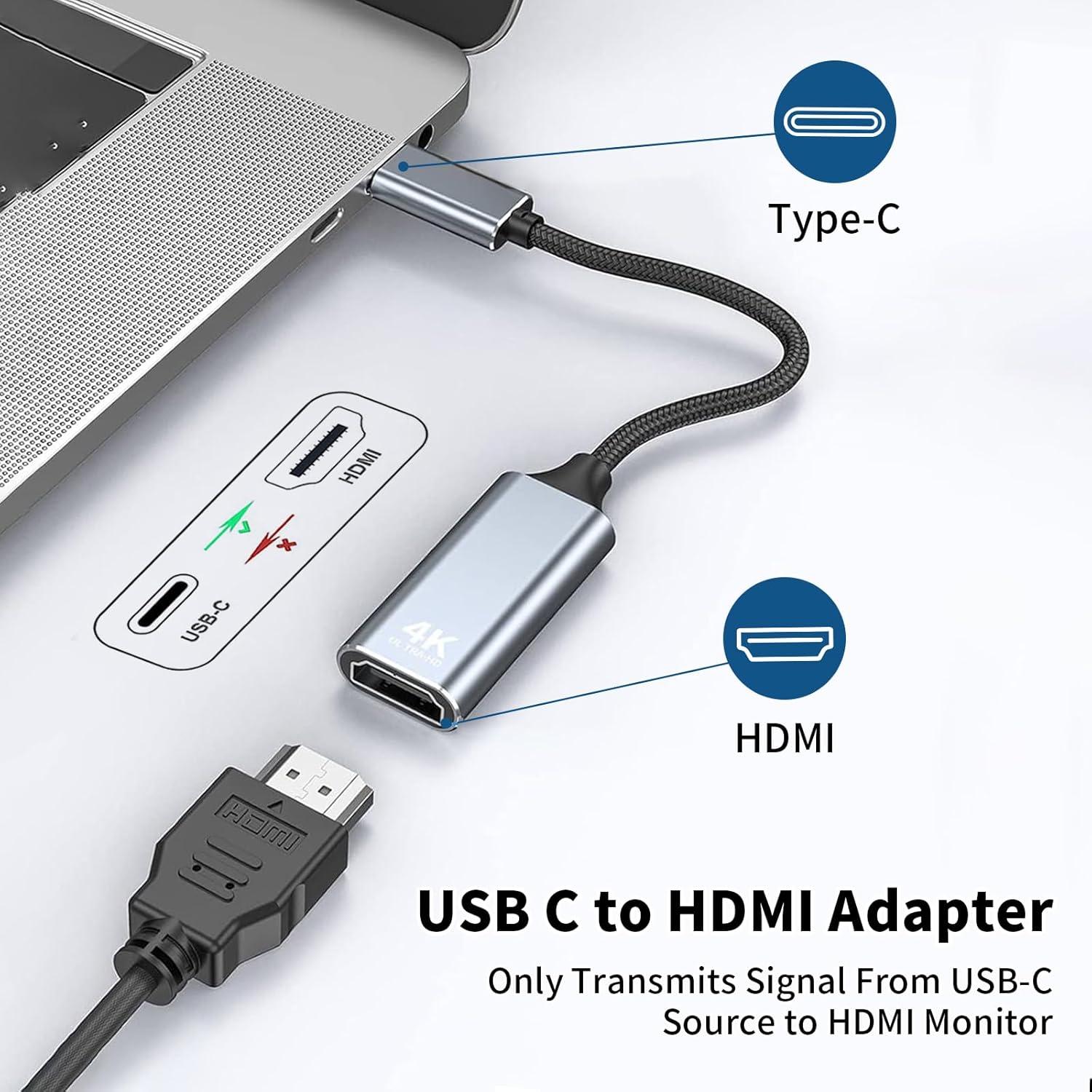 Adaptador USB C a HDMI 4K DERSUR - Compatible iPhone 15 Pro