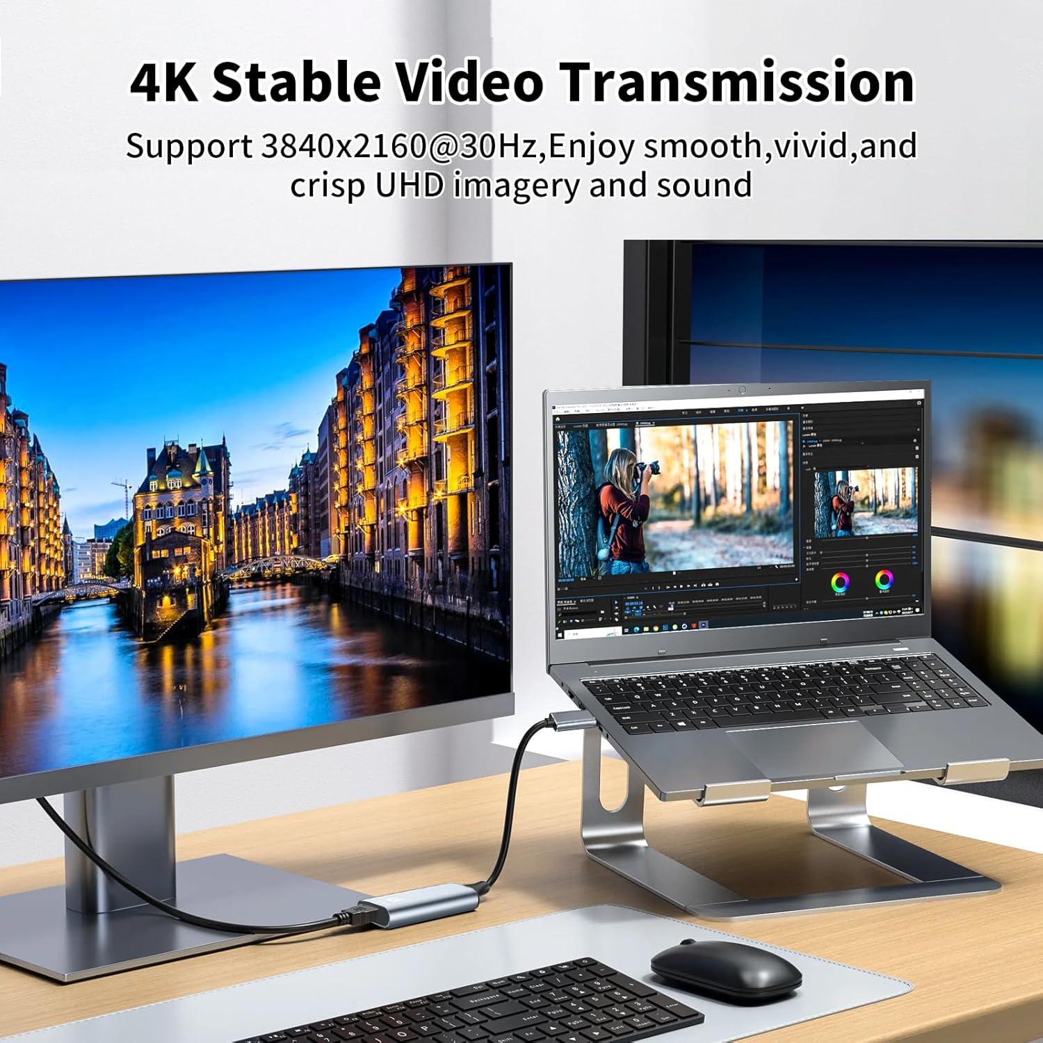 Adaptador USB C a HDMI 4K DERSUR - Compatible iPhone 15 Pro