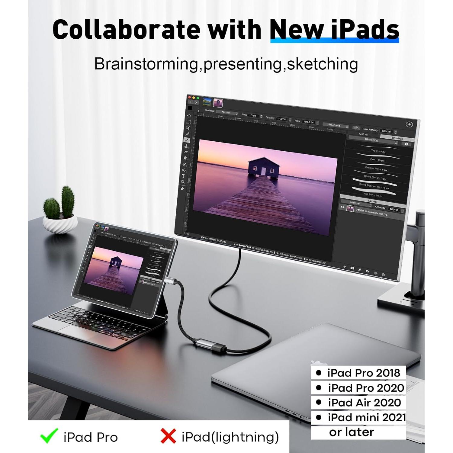 Adaptador USB C a HDMI UANTIN 4K 30Hz Compatible Thunderbolt