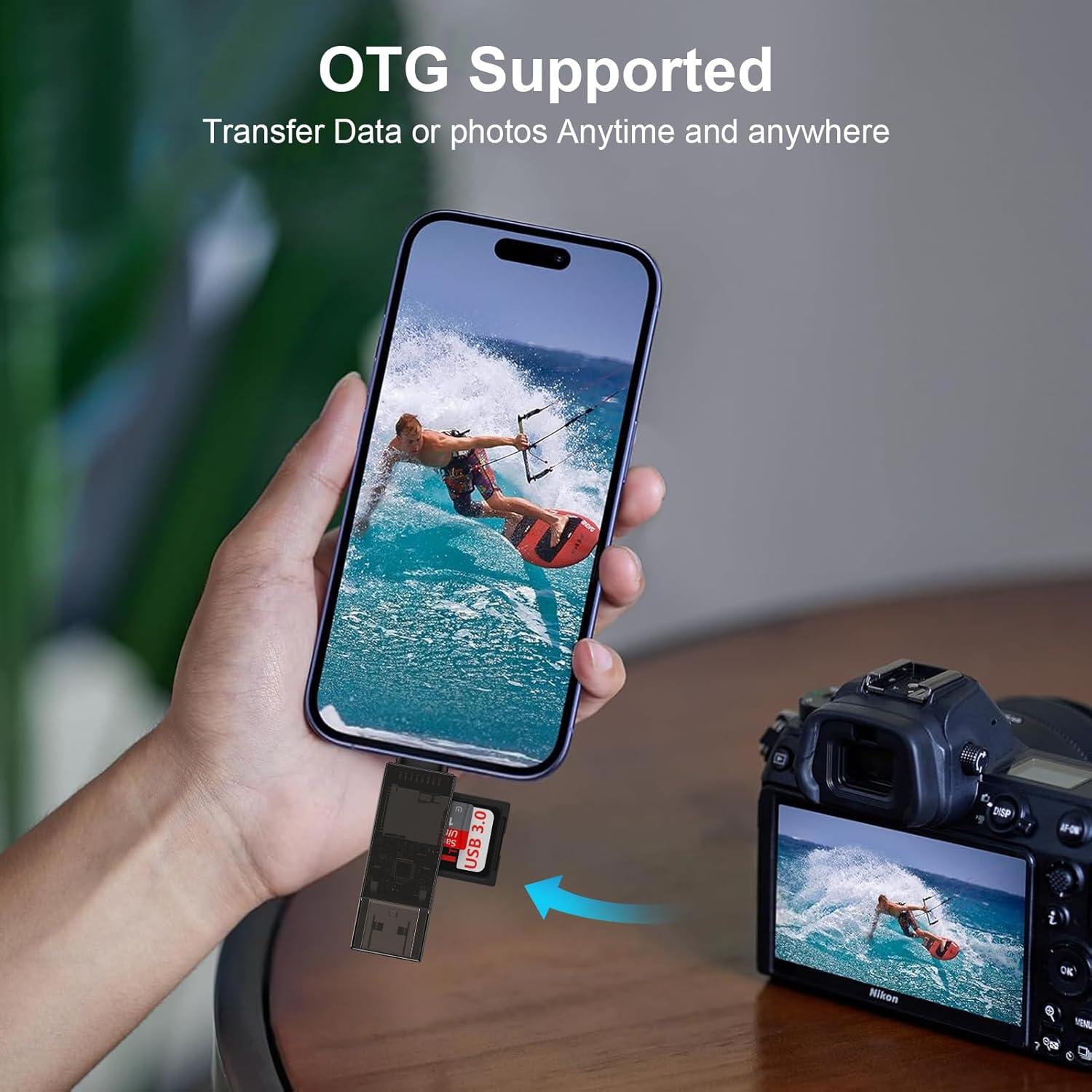 Lector de Tarjeta SD USB-C ABCPOW para iPhone 17 y Android