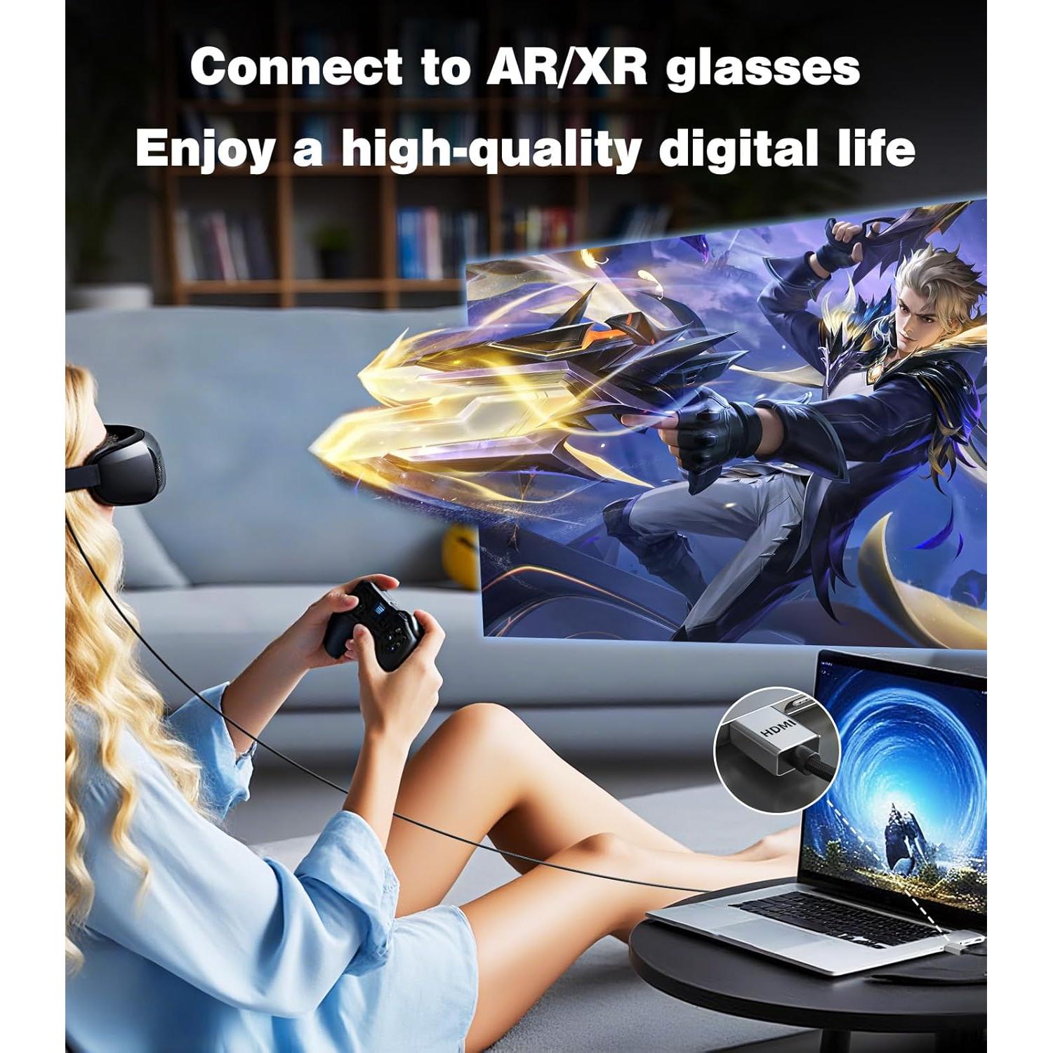 Adaptador HDMI a USB-C 4K 60Hz SWITCHFLUX - Compatible PS5, Xbox