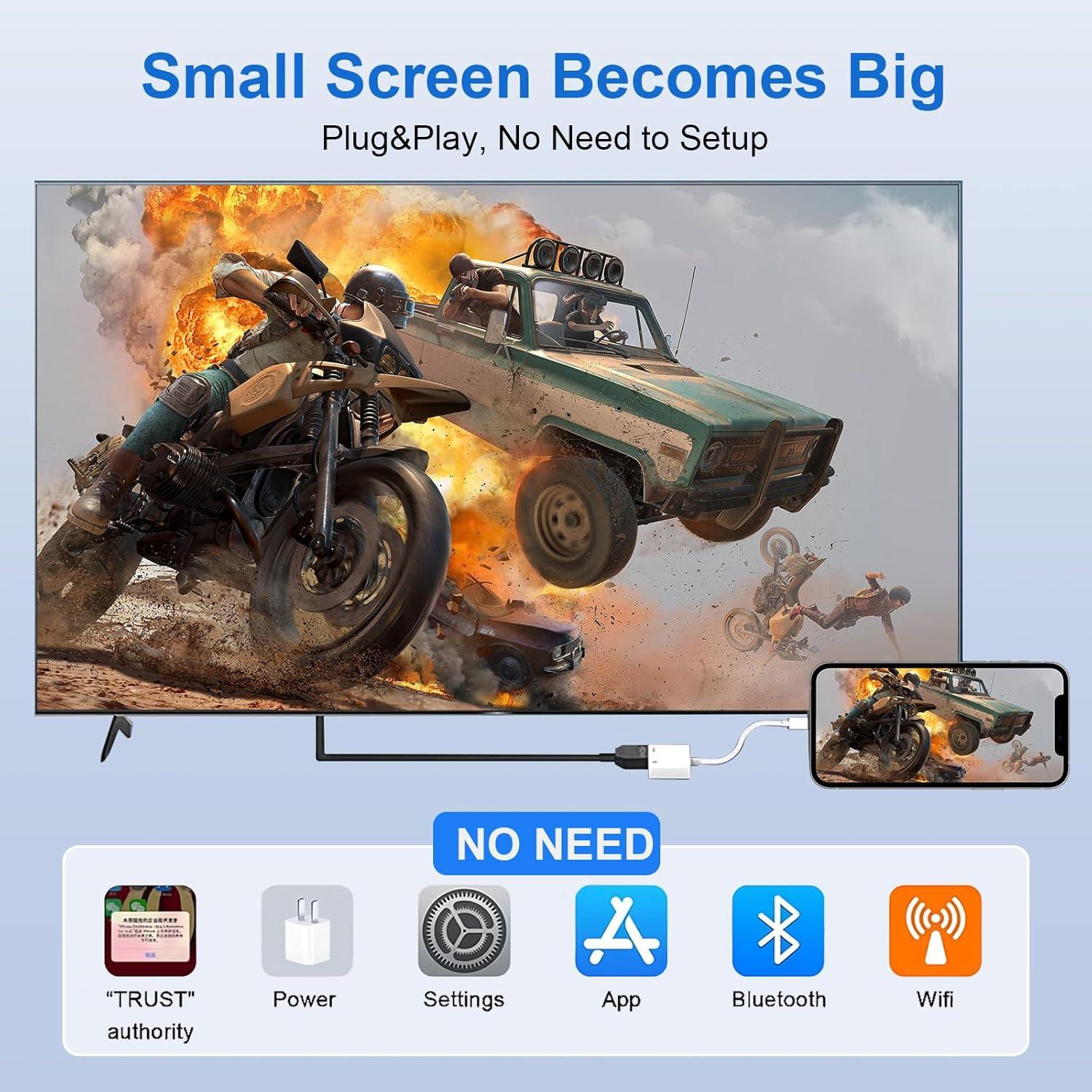 Adaptador USB C a HDMI Denlane 4K 60Hz con carga 100W