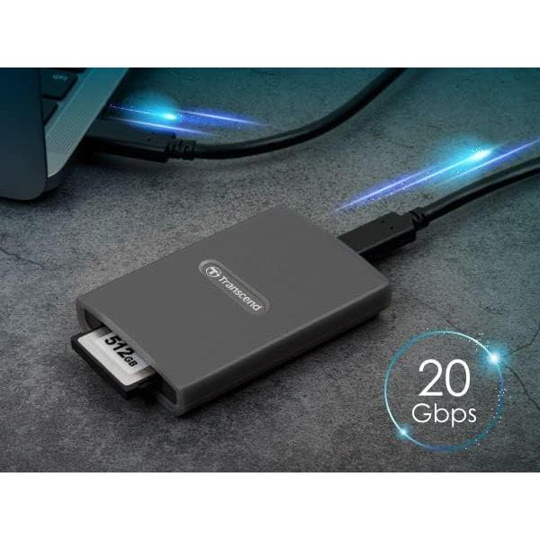 Lector de Tarjetas CFexpress Transcend RDE2 USB 3.2 20 Gbps