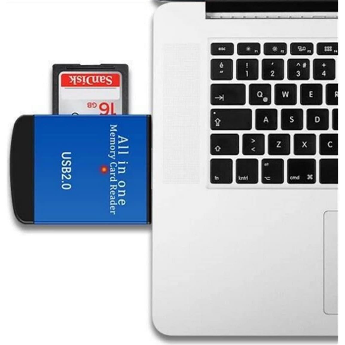 Lector de Tarjetas 4 en 1 TXY USB 2.0 Rojo - SD, Micro SD, MS