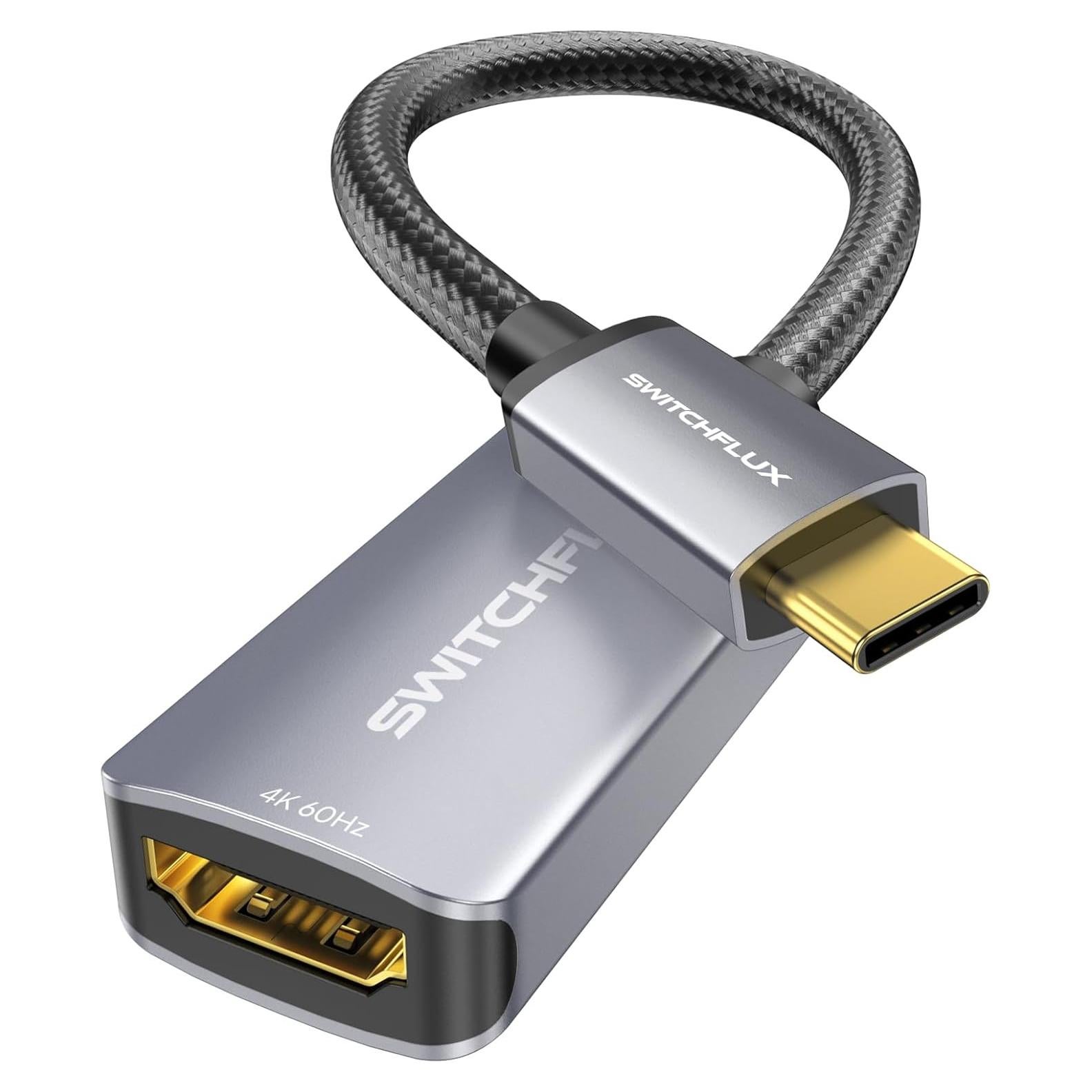 Adaptador USB C a HDMI 4K 60Hz SWITCHFLUX - Compatible iPhone 15/16