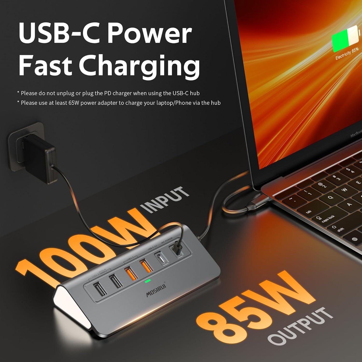 Hub USB C 10 en 1 Mosirui P9R PRO HDMI 4K Ethernet 1Gbps