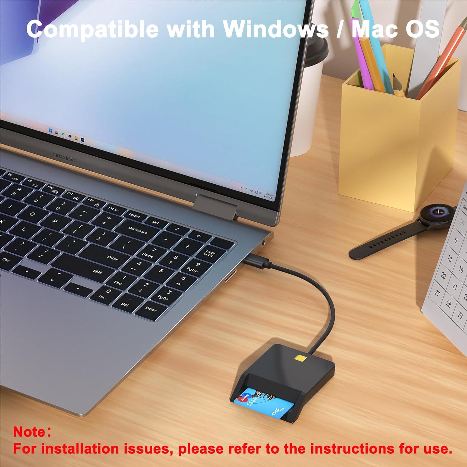 Lector de Tarjetas Inteligentes USB Zaievo CAC Militar