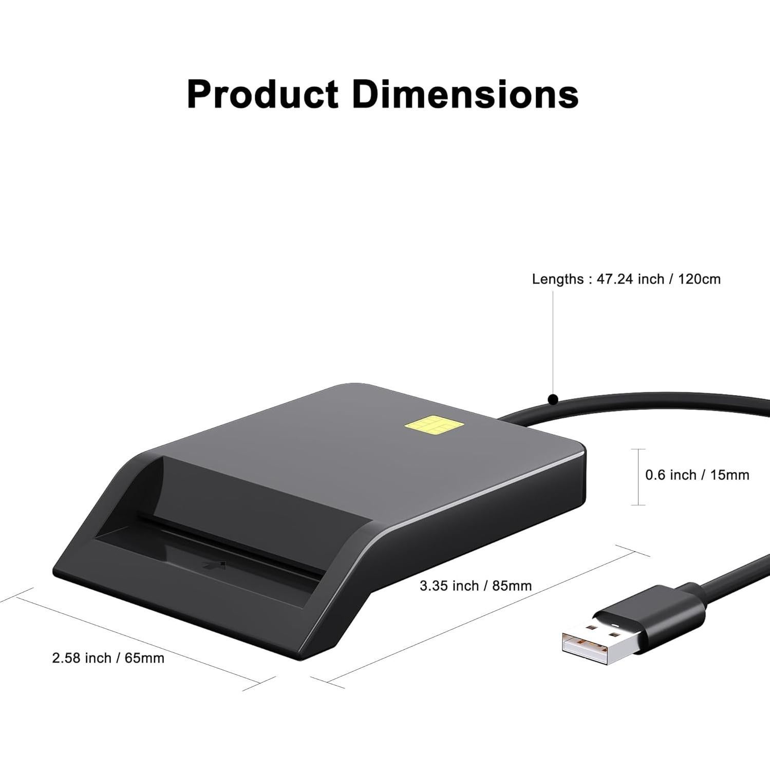 Lector de Tarjetas Inteligentes USB Zaievo CAC Militar
