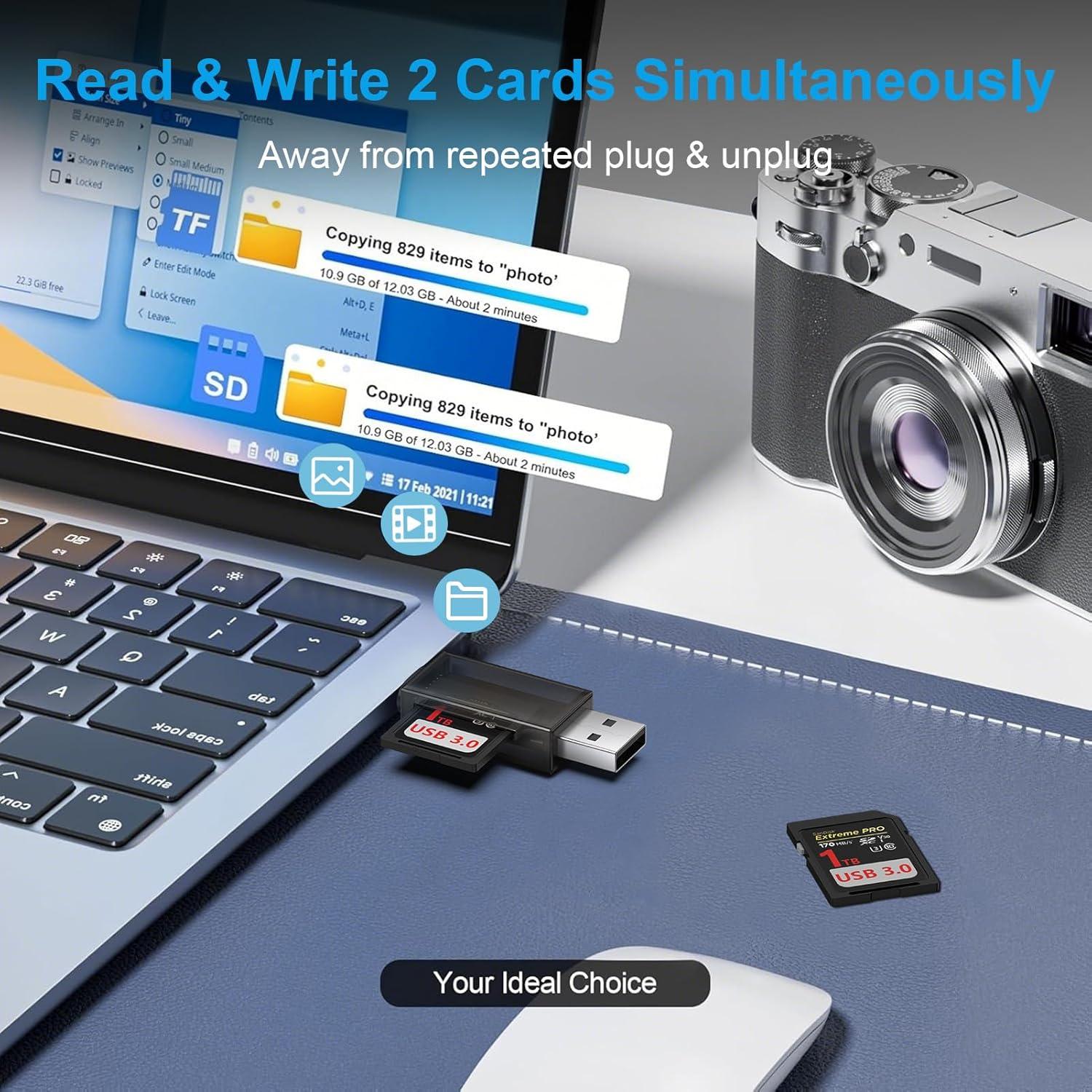 Lector de Tarjetas SD USB C Cebkit Doble Ranura 5 Gbps