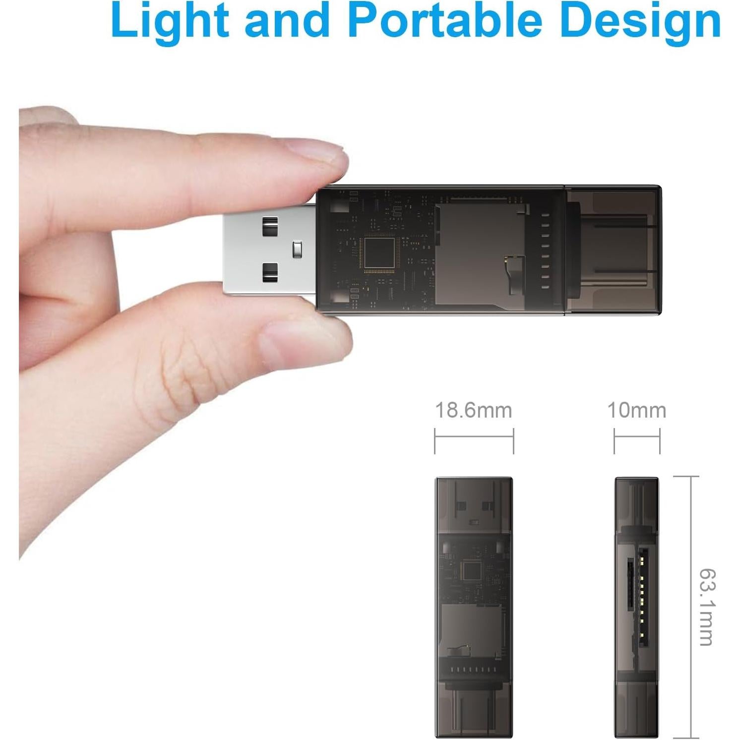 Lector de Tarjetas SD USB C Cebkit Doble Ranura 5 Gbps