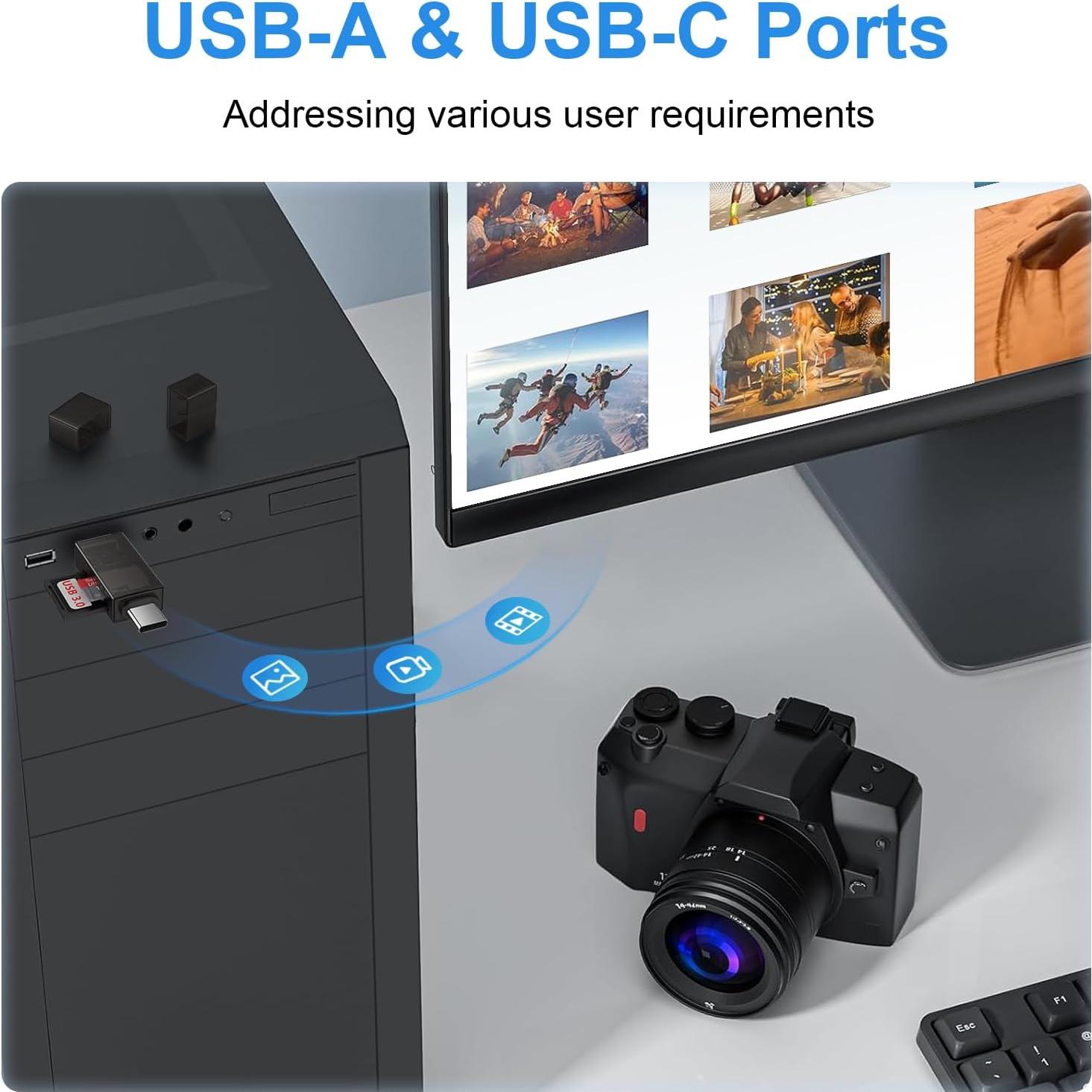 Lector de Tarjetas SD y Micro SD USB C REPIND 2 en 1