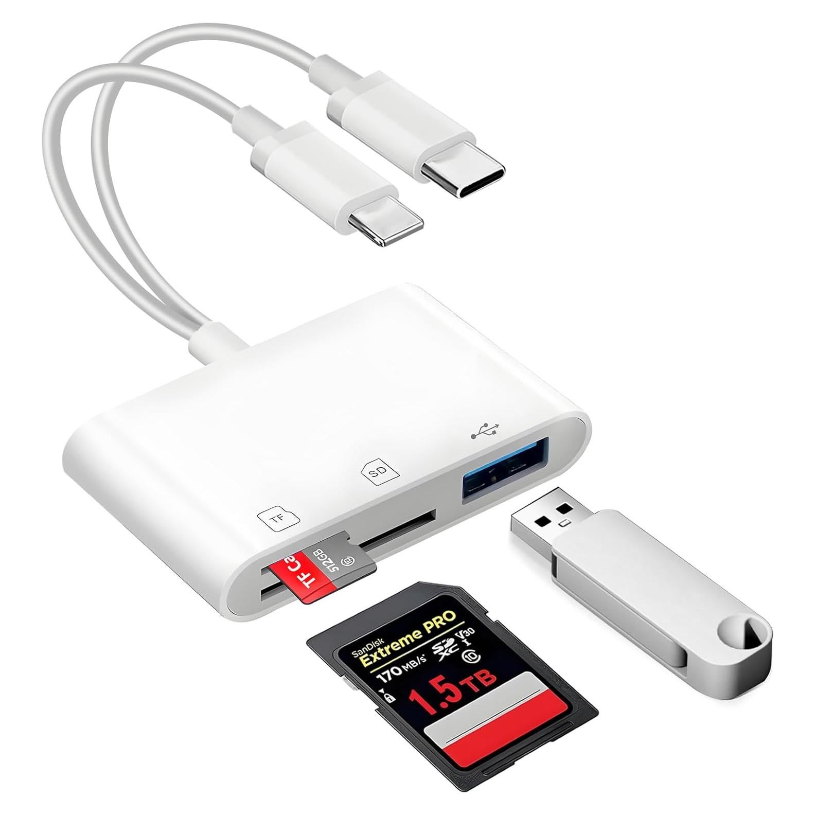 Adaptador de tarjeta SD PIYILO CR01 para iPhone y MacBook