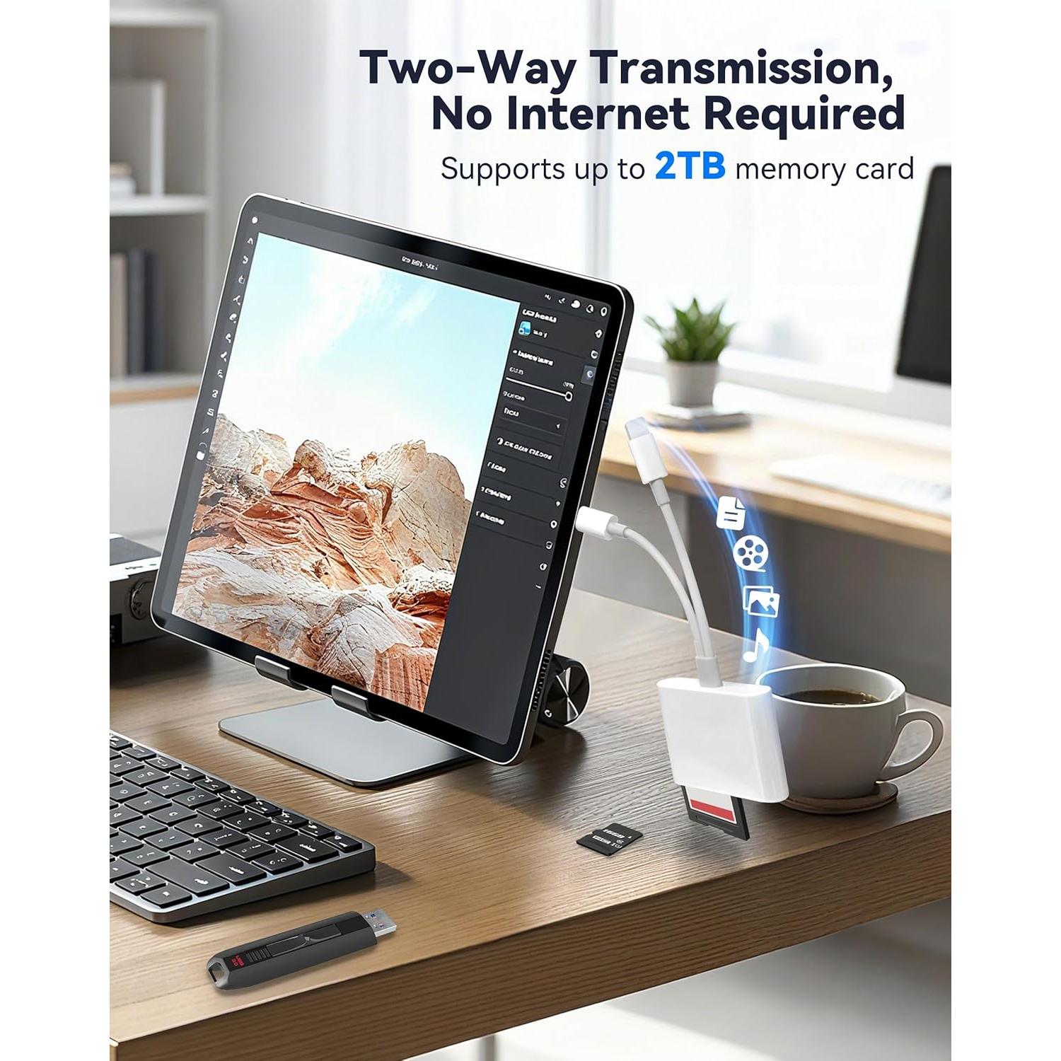 Lector de Tarjetas SD Nzeplou CL4LiteB USB-C y Lightning