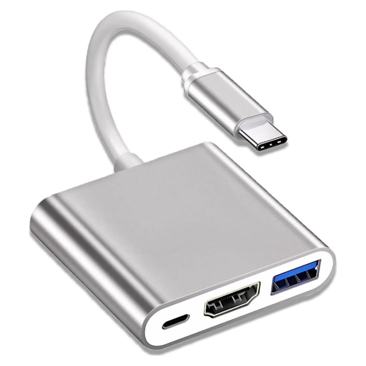 Hub USB-C a HDMI 3 en 1 VGE 4K 100W Plata
