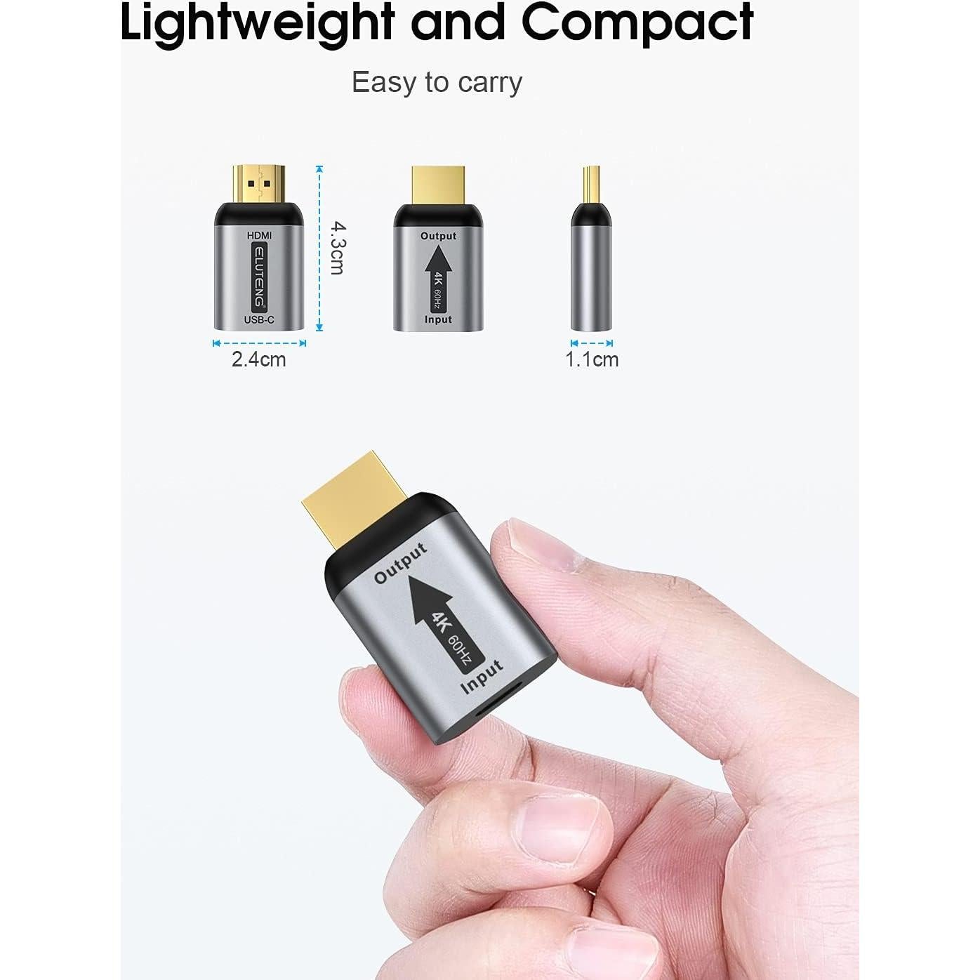 Adaptador USB C a HDMI ELUTENG 4K 60Hz Unidireccional