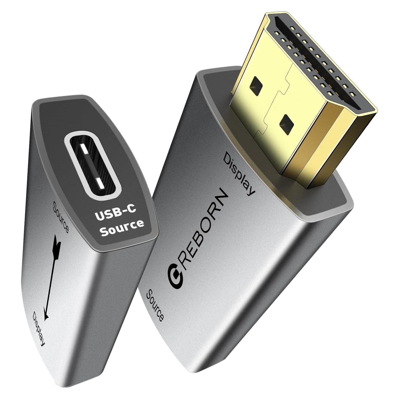 Adaptador USB C hembra a HDMI macho Reborn 4K 30Hz