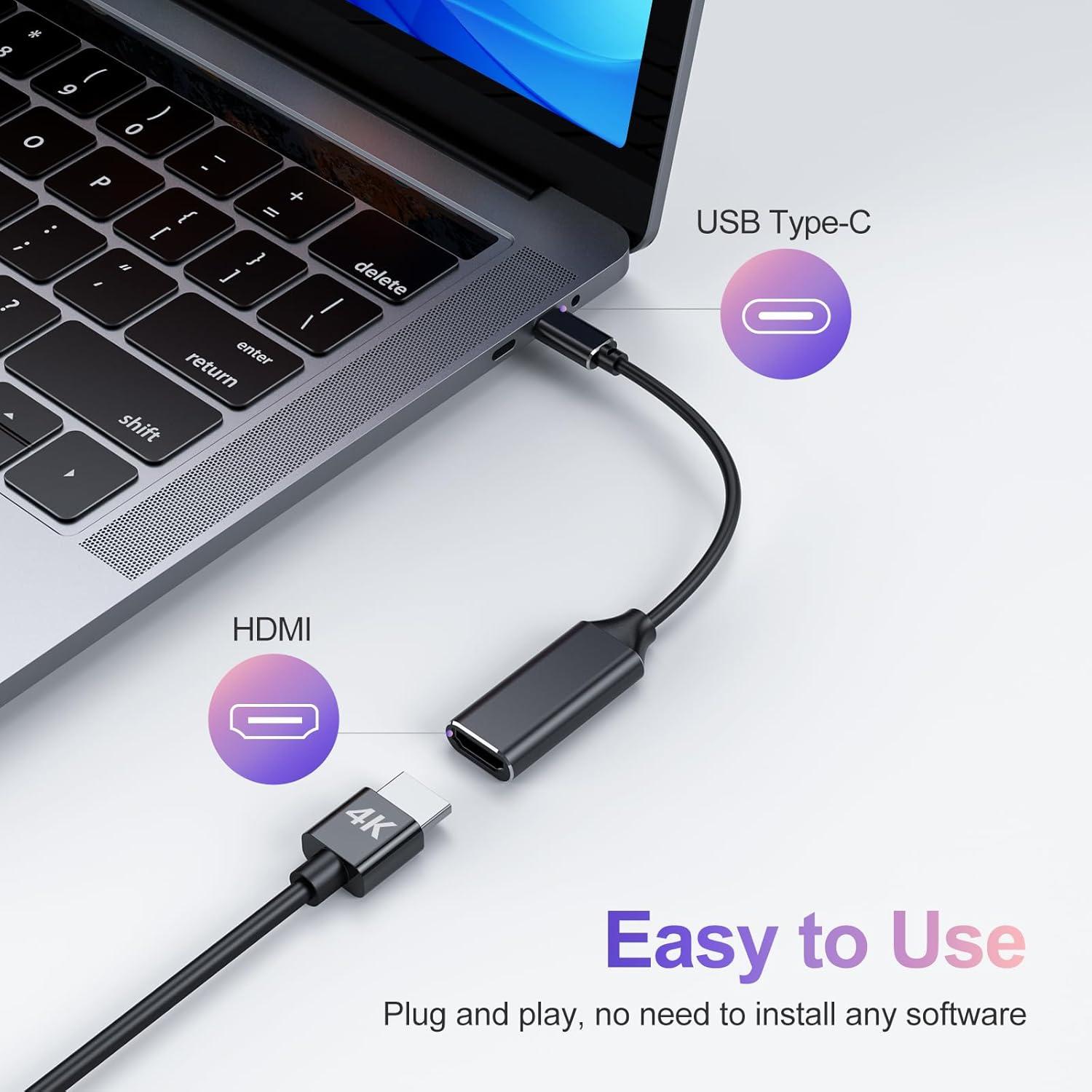 Adaptador USB C a HDMI 4K RayCue - Compatible con Mac y Samsung