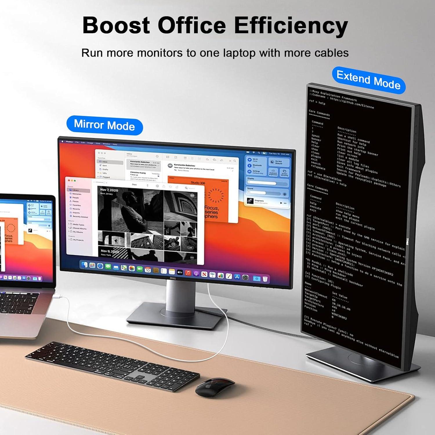 Adaptador USB C a HDMI 4K para iPhone 17 16 15 - 1.8m