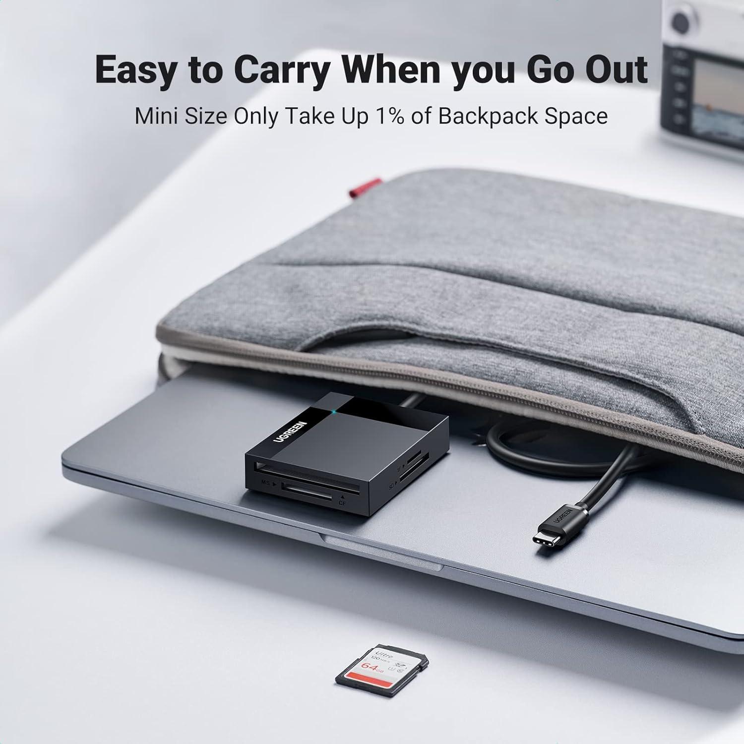 Lector de Tarjetas SD USB C UGREEN 4-en-1 para iPhone 15